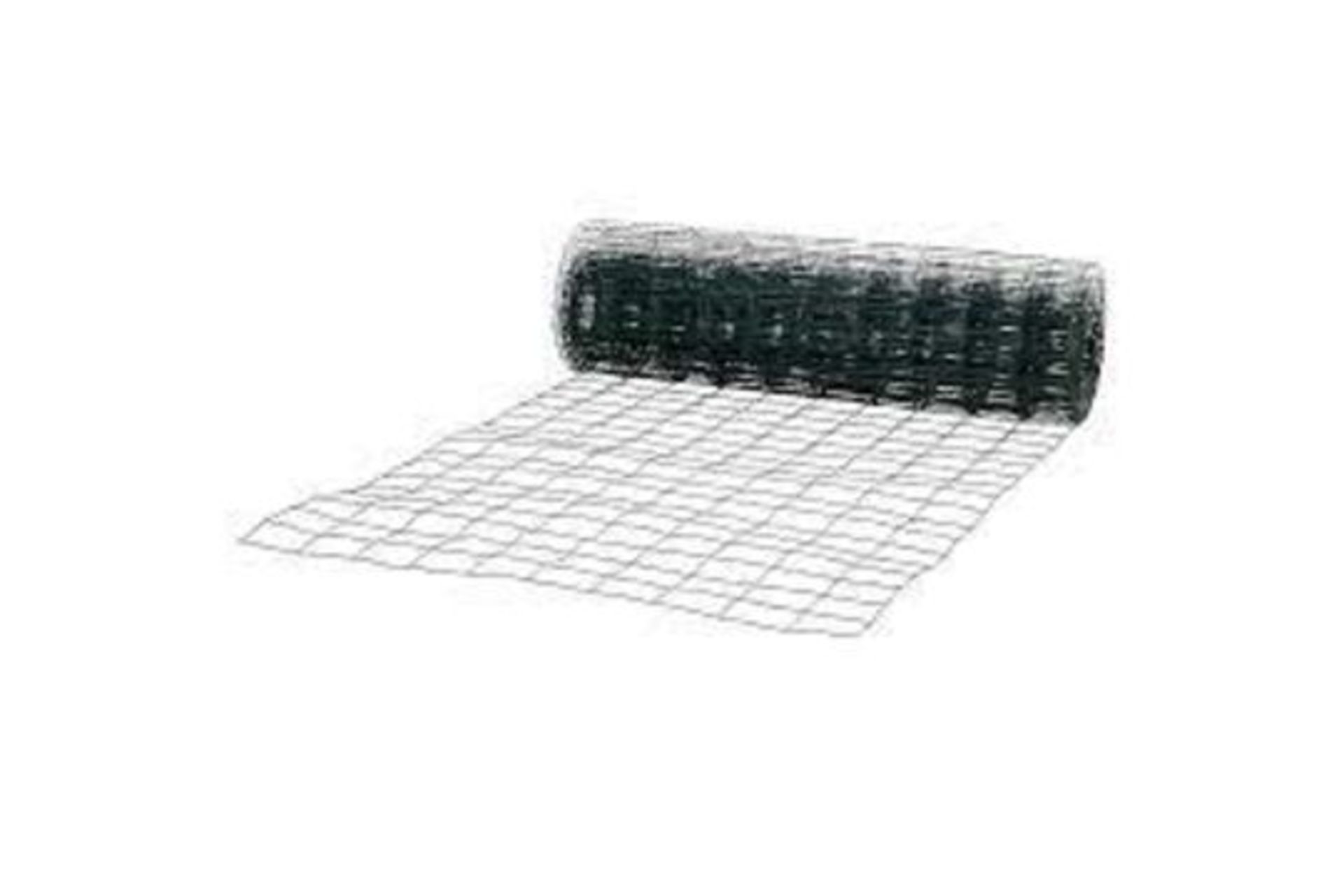 2 X BRAND NEW BLOOMA GREEN PVC COATED STEEL WIRE MESH FENCING L 25CM X W 1.8M RRP £90 EACH R3