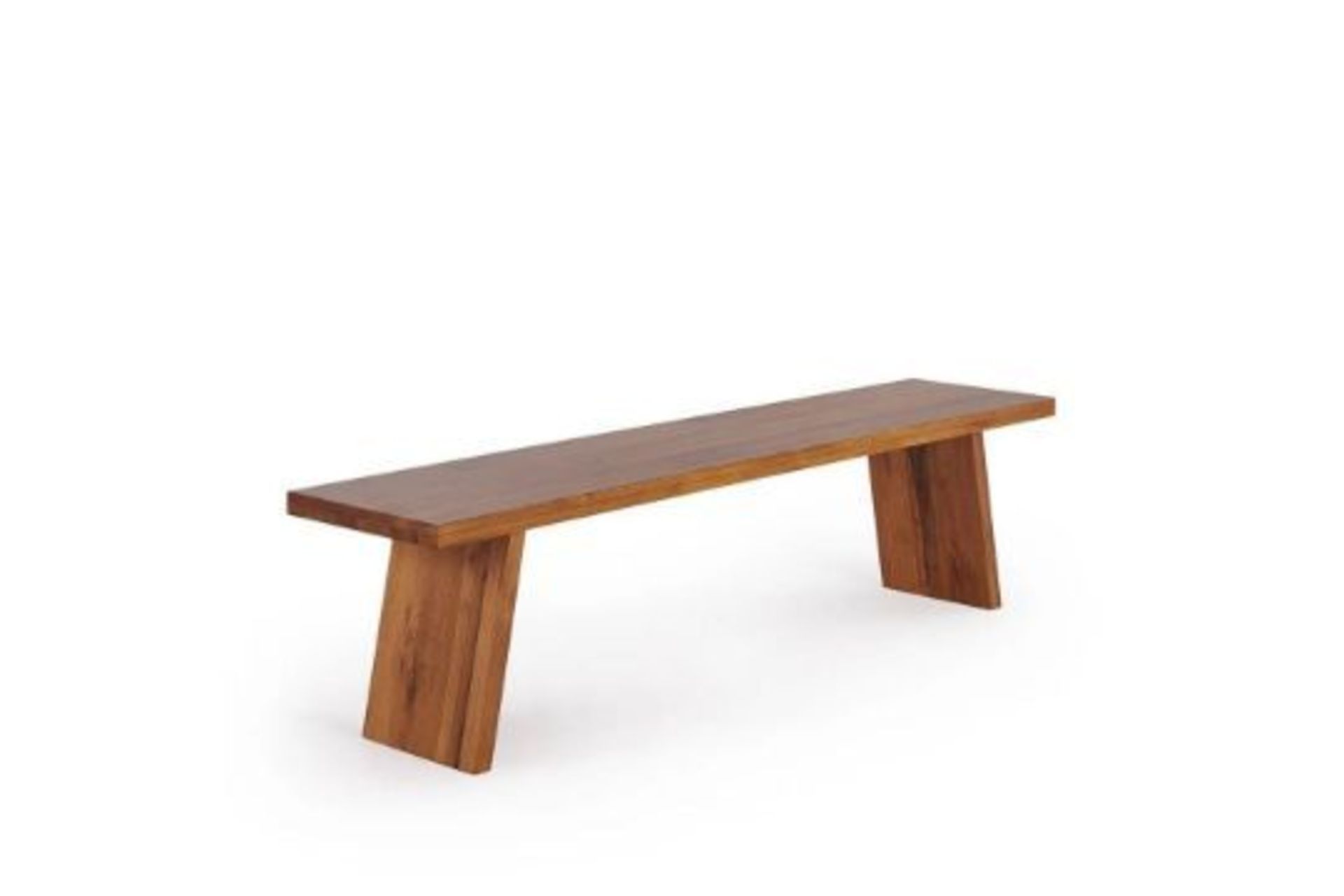 New Boxed - Cantilever Rustic Solid Oak Bench. 180cm Long. RRP £330.. For a more open seating