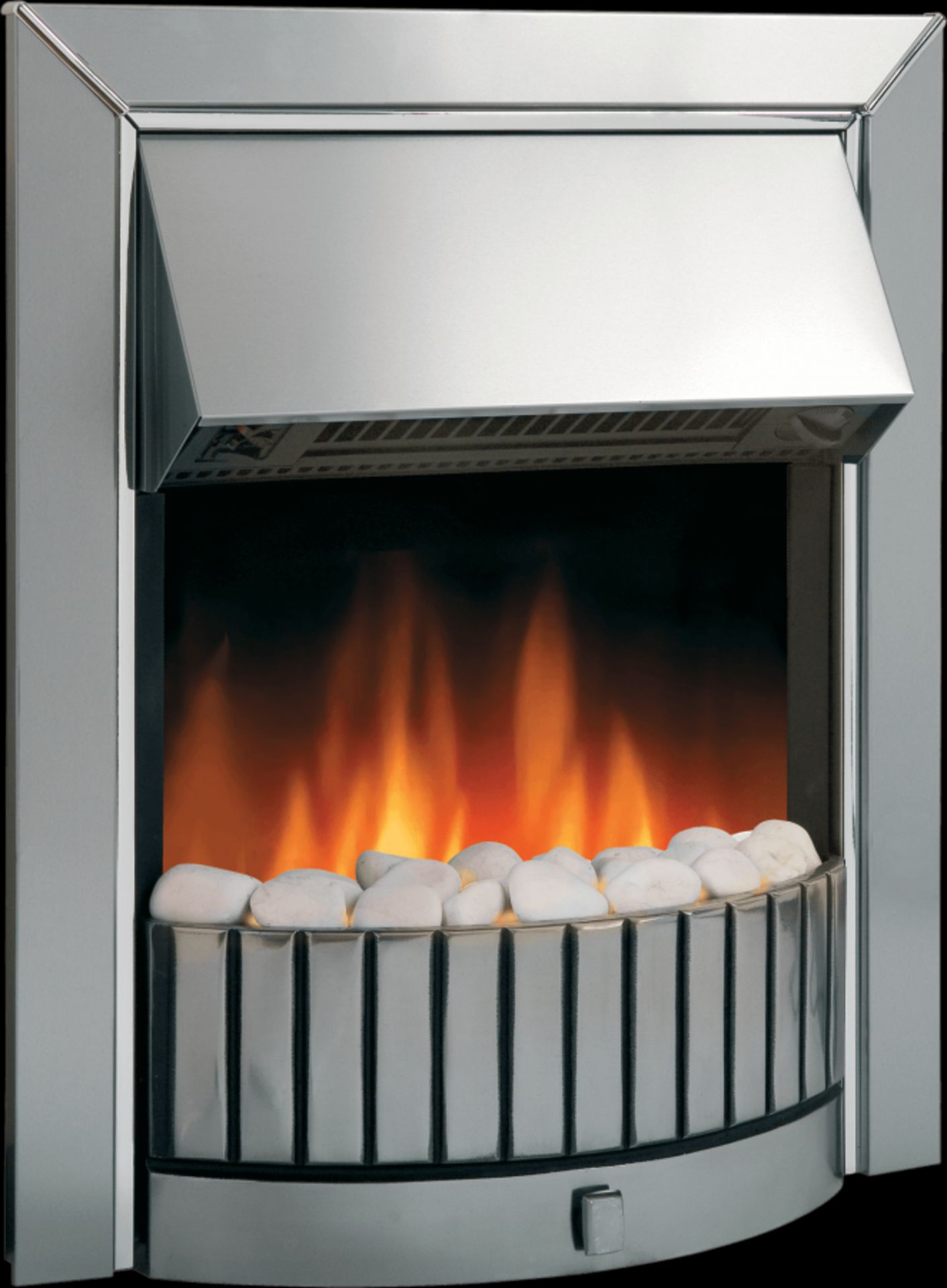 1 X BRAND NEW BOXED Delius Chrome Optiflame Electric Inset Fire RRP £540.00. A slick contemporary - Image 2 of 2