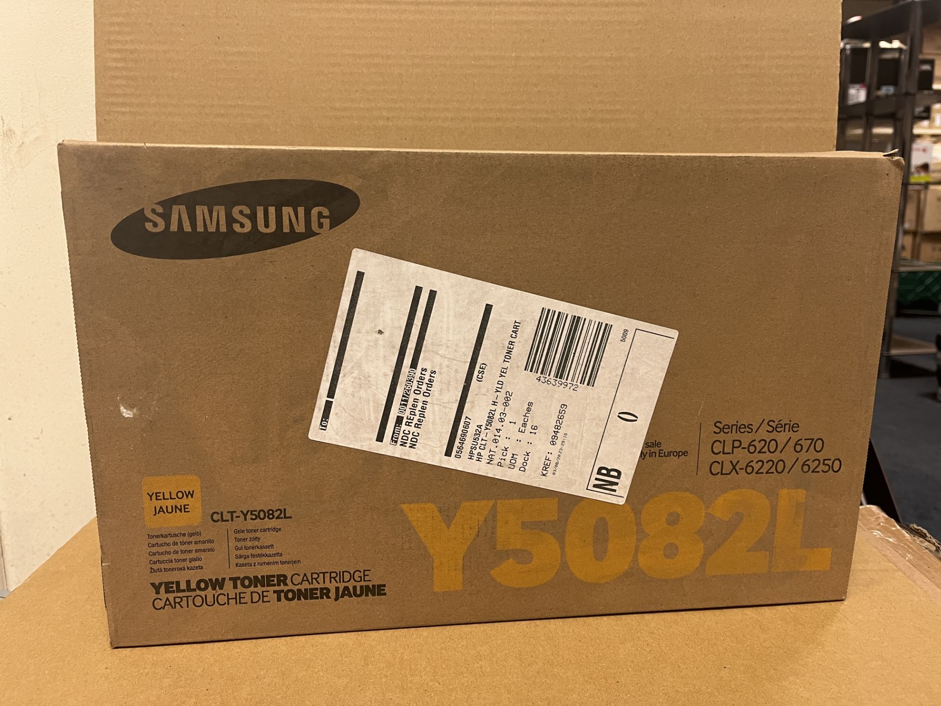 2 X BRAND NEW SAMSUNG CLTY5082L YELLOW TONER RRP £110 EACH EBR