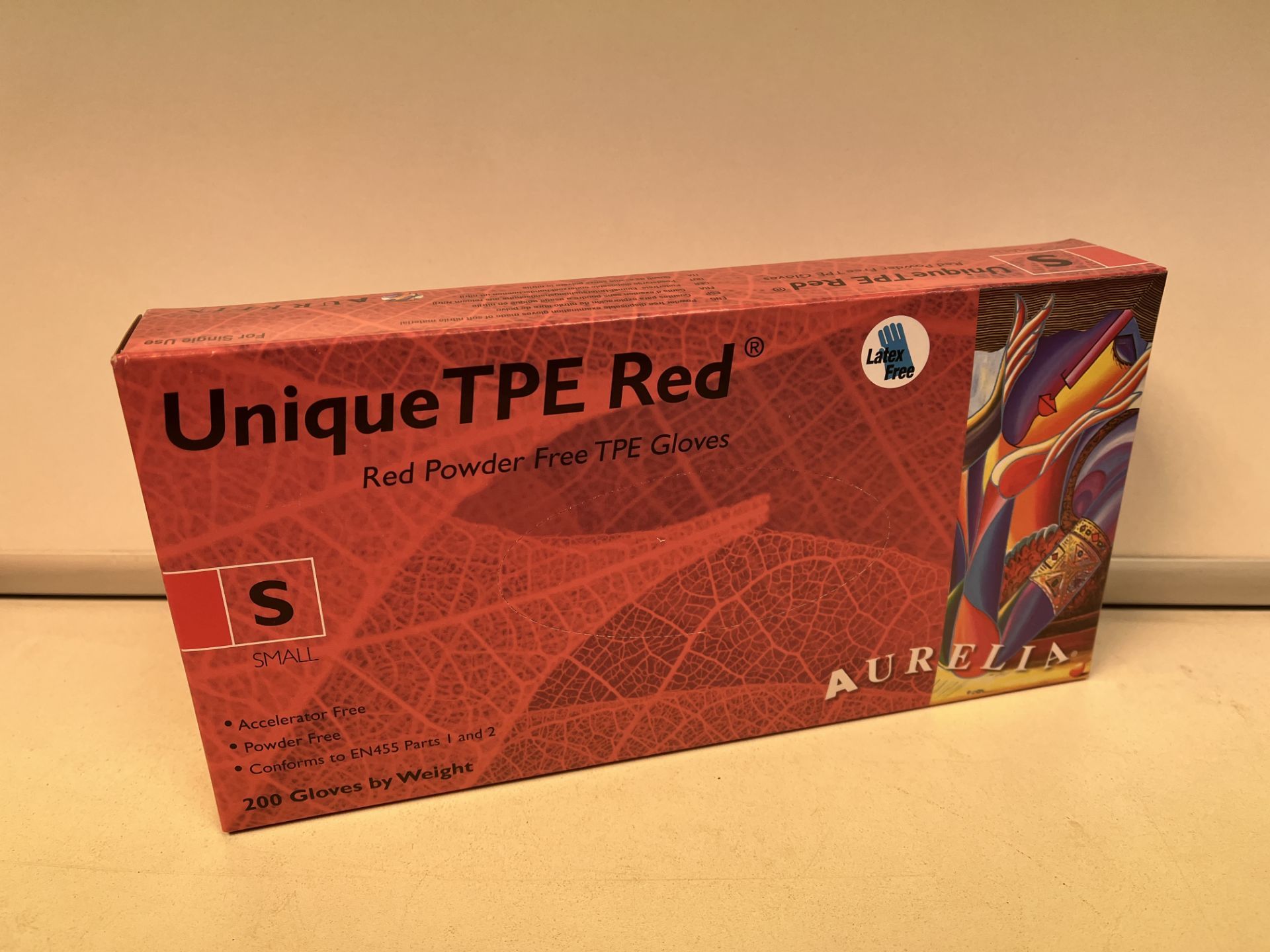 2000 X BRAND NEW UNIQUE TPE RED POWDER FREE DISPOSABLE GLOVES SIZE SMALL R2