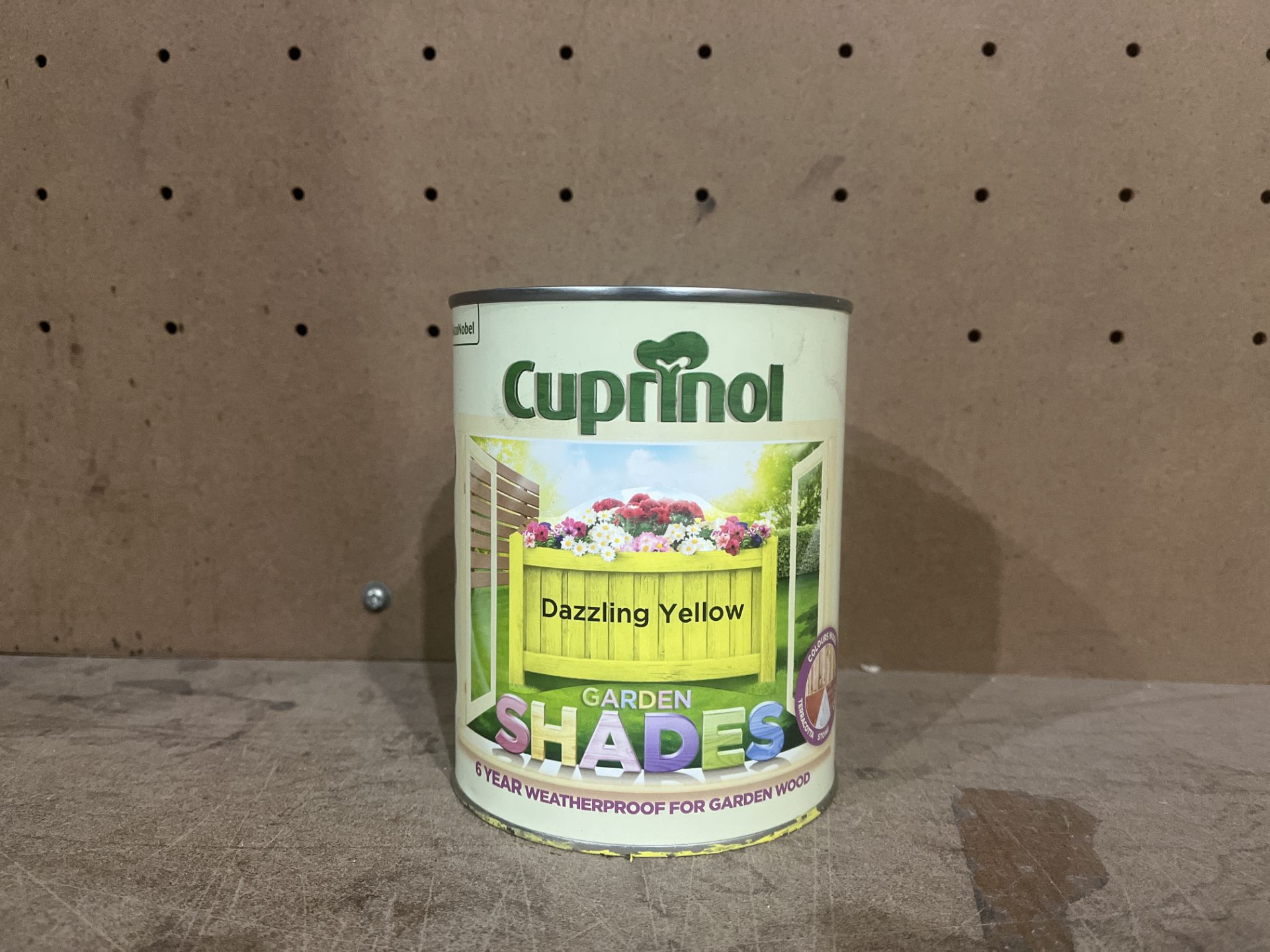 10 X BRAND NEW CUPRINOL GARDEN SHADES DAZZLING YELLOW MATT WOOD PAINT 1L PCK