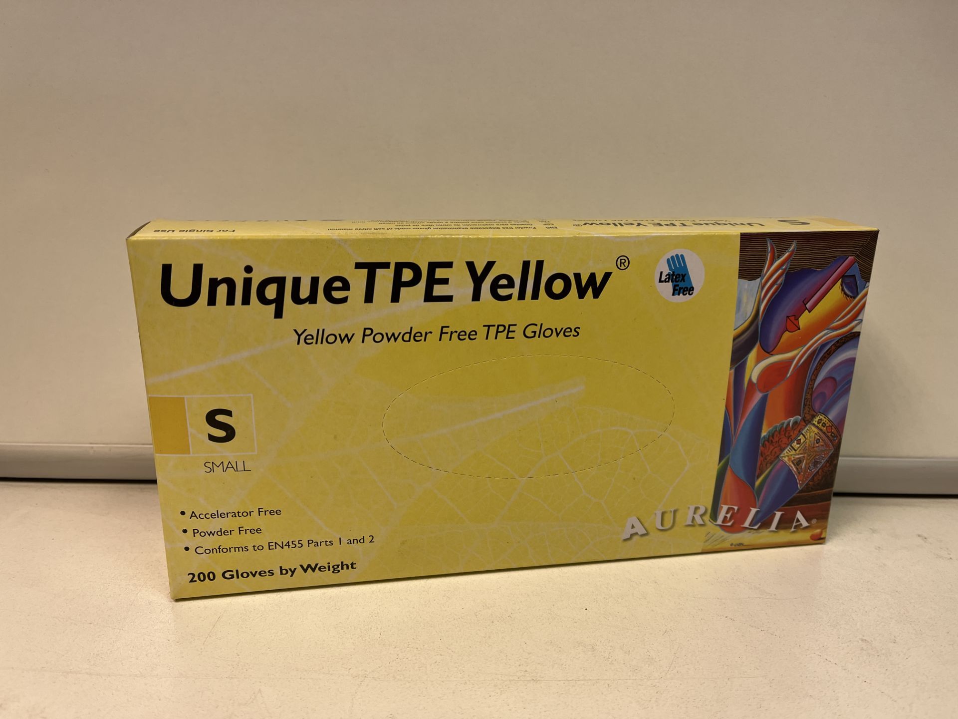 2000 X BRAND NEW UNIQUE TPE YELLOW POWDER FREE DISPOSABLE GLOVES SIZE SMALL R1