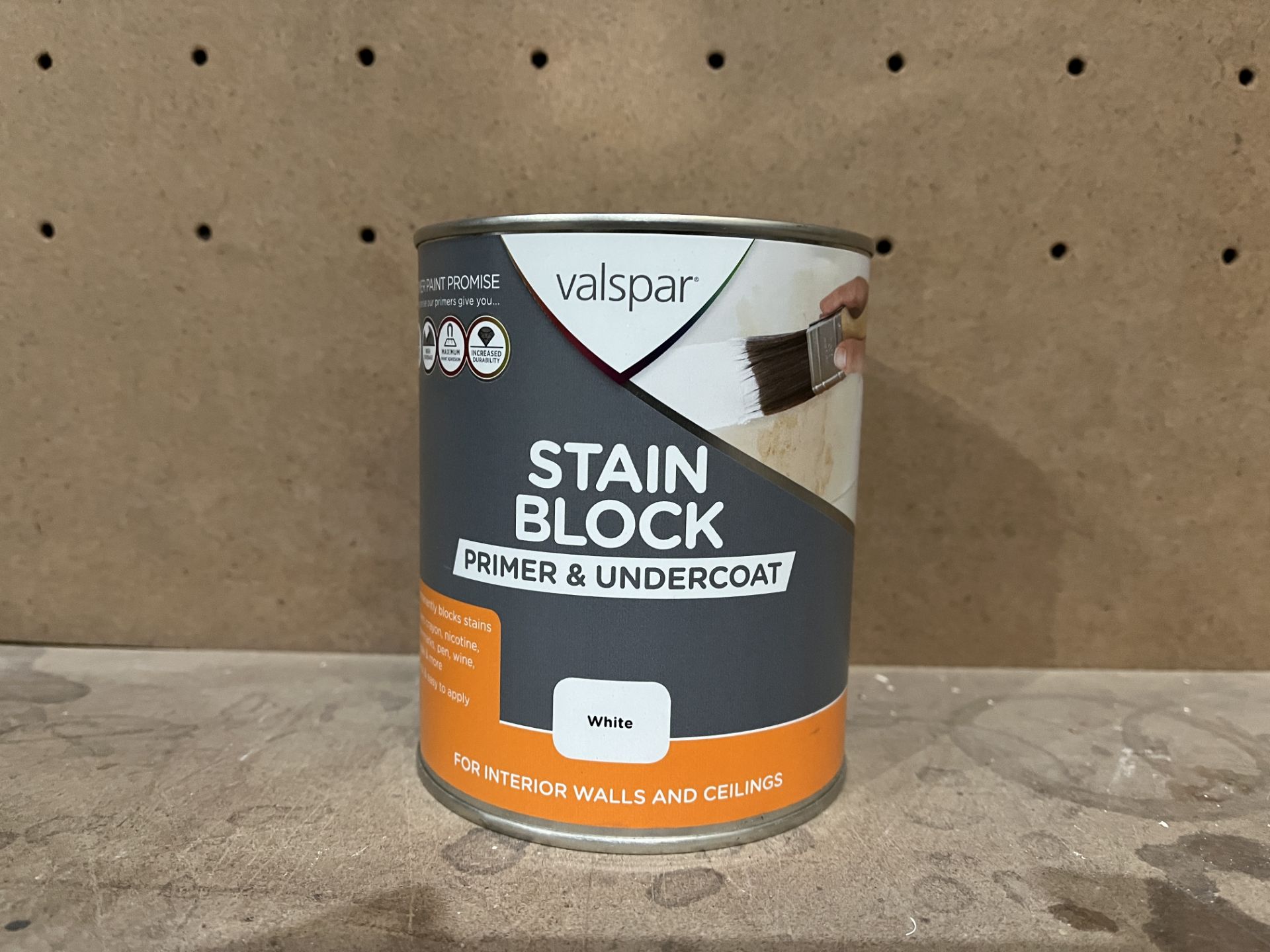 10 X BRAND NEW VALSPAR SATIN BLOCK WHITE WALL AND CEILINGS PRIMER AND UNDERCOAT 750ML PCK