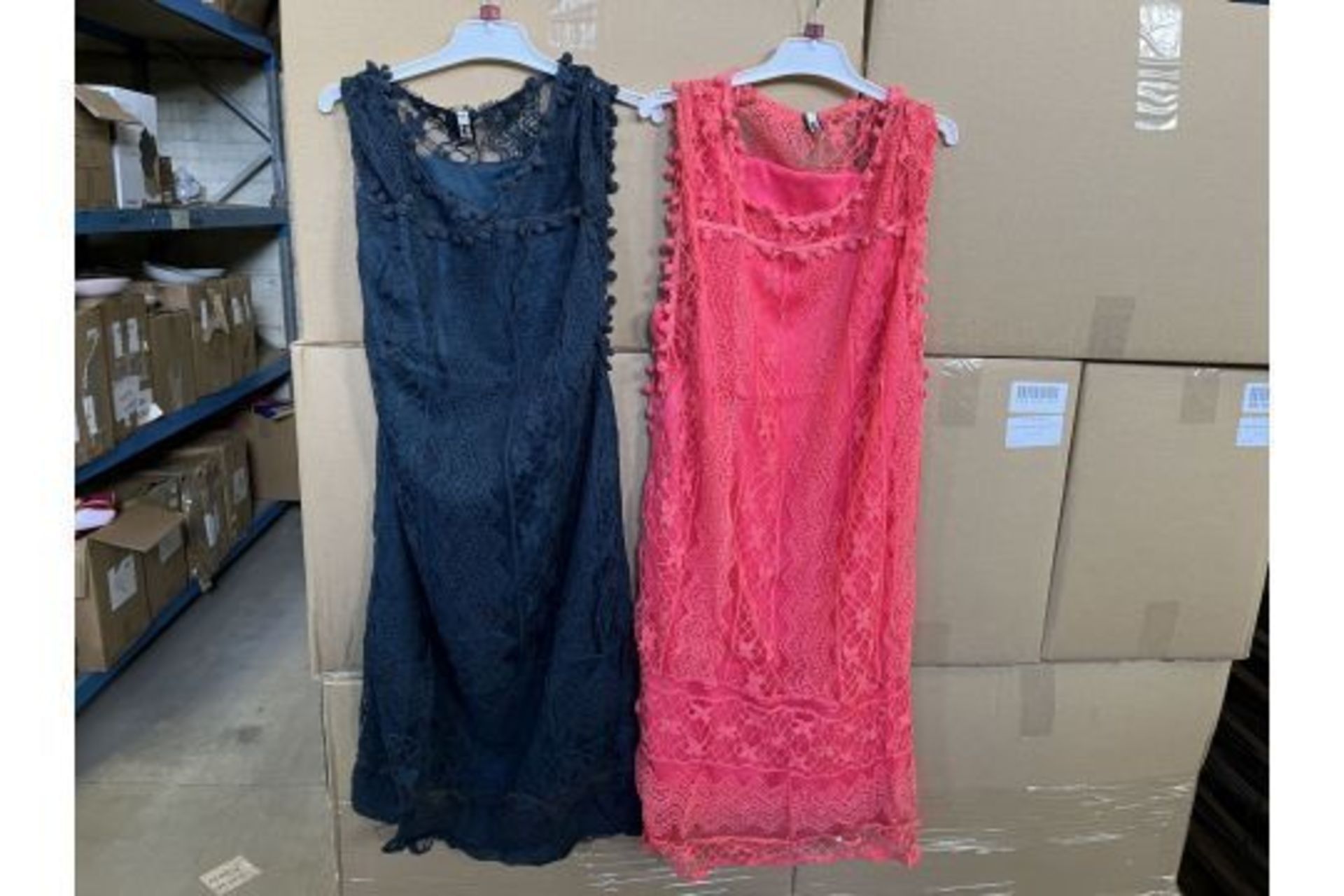 20 X BRAND NEW SUMMER LACE DRESSES (SIZES AND COLOURS MAY VARY) S1P