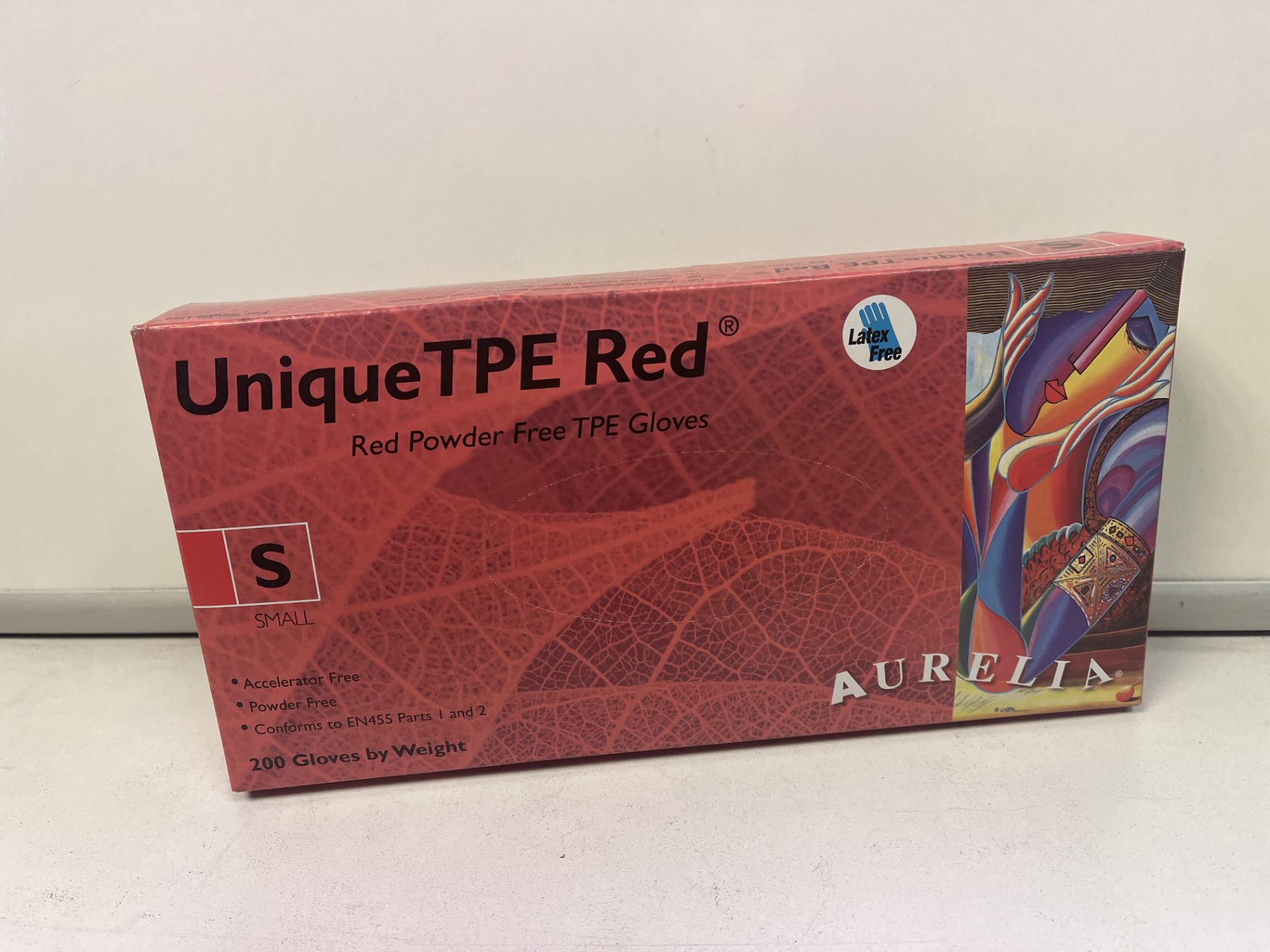 2000 X BRAND NEW UNIQUE TPE RED POWDER FREE DISPOSABLE GLOVES SIZE SMALL R2