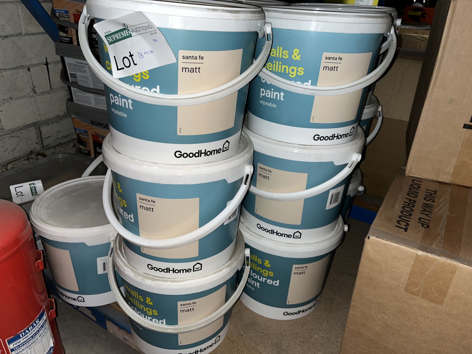 16 X BRAND NEW GOODHOME SANTE FE WALLS AND CEILINGS PAINT 2.5L S1-30