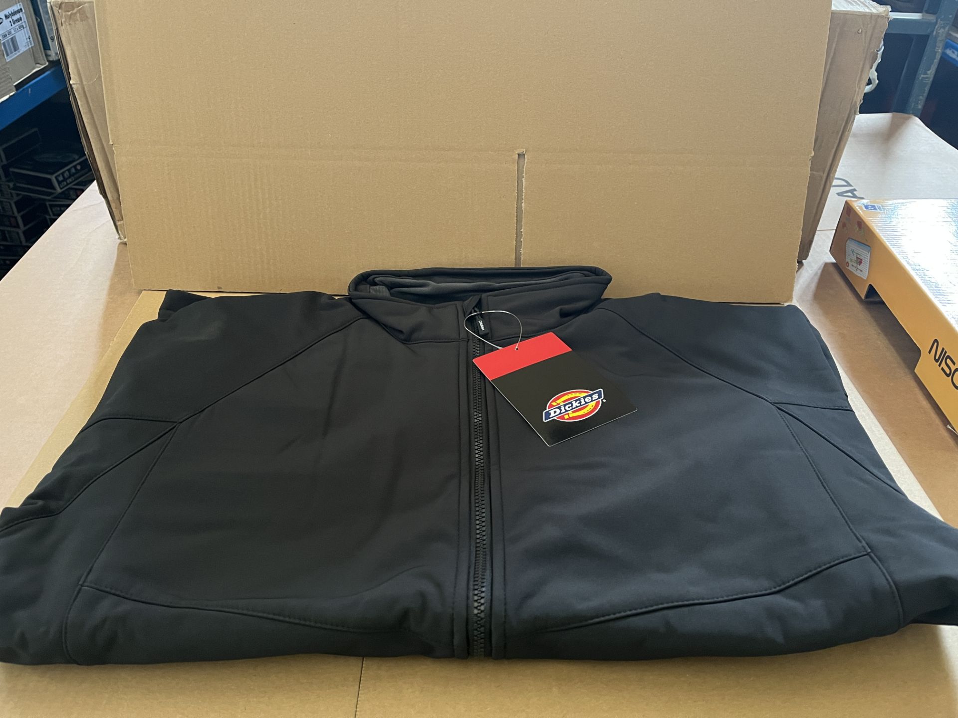 4 X BRAND NEW DICKIES BLACK SOFTSHELL JACKETS SIZE LARGE RRP £90 EACH S1-3