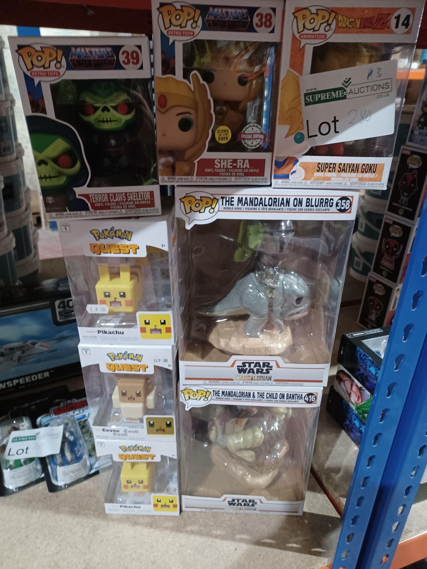 8 X ASSORTED POP ANIMATION & POKEMON QUEST FIGURES TO INLCUDE STAR WARS, DRAGON BALL-Z AND MORE