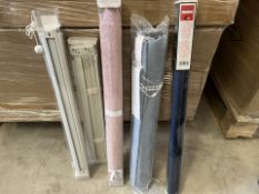 12 X BRAND NEW 120CM BLACKOUT ROLLER BLINDS IN VARIOUS COLOURS S1P