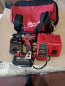 MILWAUKEE M18 BPD LI ION 303B BRUSHLESS WITH 2 BATTERIES CHARGER AND CARRY KIT - BW