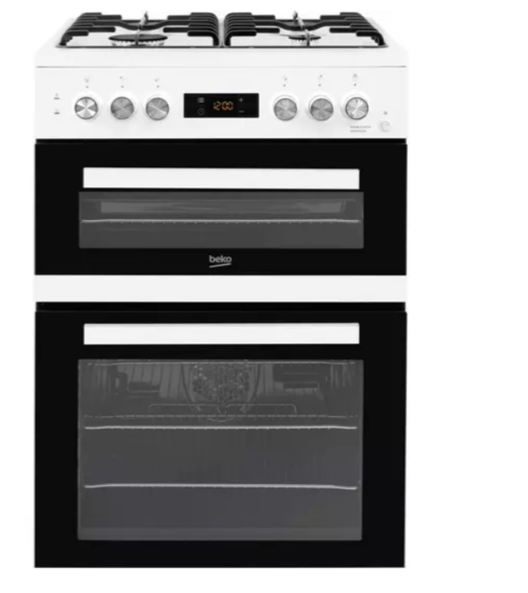 (AF111) New BEKO Pro KDDF653W 60 cm Dual Fuel Cooker. RRP £549.00 The Beko Pro KDDF653W 60 cm Dual