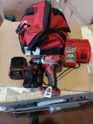 MILWAUKEE M18 BPD LI ION 303B BRUSHLESS WITH 2 BATTERIES CHARGER AND CARRY KIT - BW