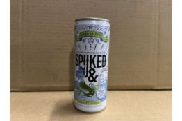 480 X BRAND NEW TINS OF SPIKED AND HARD SELTZER SEAWEED FLAVOUR SPARKLING WATER ALCOHOL 250ML S2