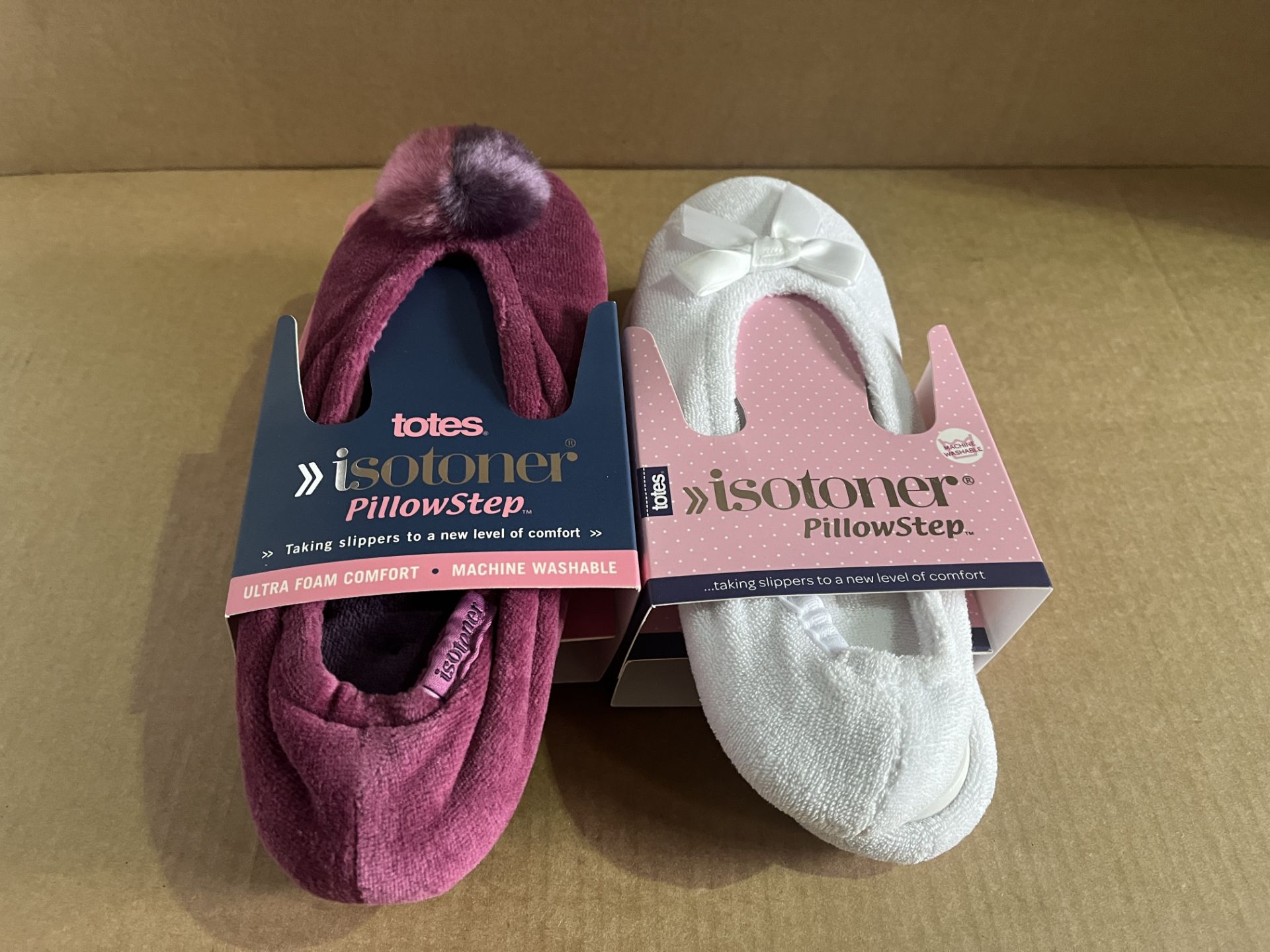 14 X BRAND NEW TOTE ISOTONER PILLOWSTEP BALLET SLIPPERS (COLOURS MAY VARY) PRICE MARKED £15 EACH