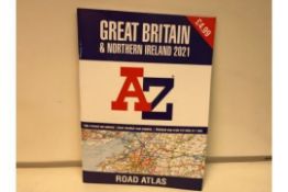 66 X BRAND NEW GREAT BRITAIN AND NORTHERN IRELAND 2021 ROAD ATLAS R5
