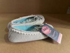 20 X BRAND NEW TOTES ISOTONER GREY SLIPPERS IN VARIOUS SIZES R15