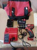 MILWAUKEE M18 BPD LI ION 303B BRUSHLESS WITH 2 BATTERIES CHARGER AND CARRY KIT - BW