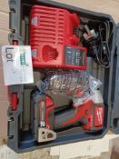 MILWAUKEE M12 BID-202C 12V 2.0AH LI-ION REDLITHIUM CORDLESS IMPACT DRIVER WITH 2 BATTERIES CHARGER