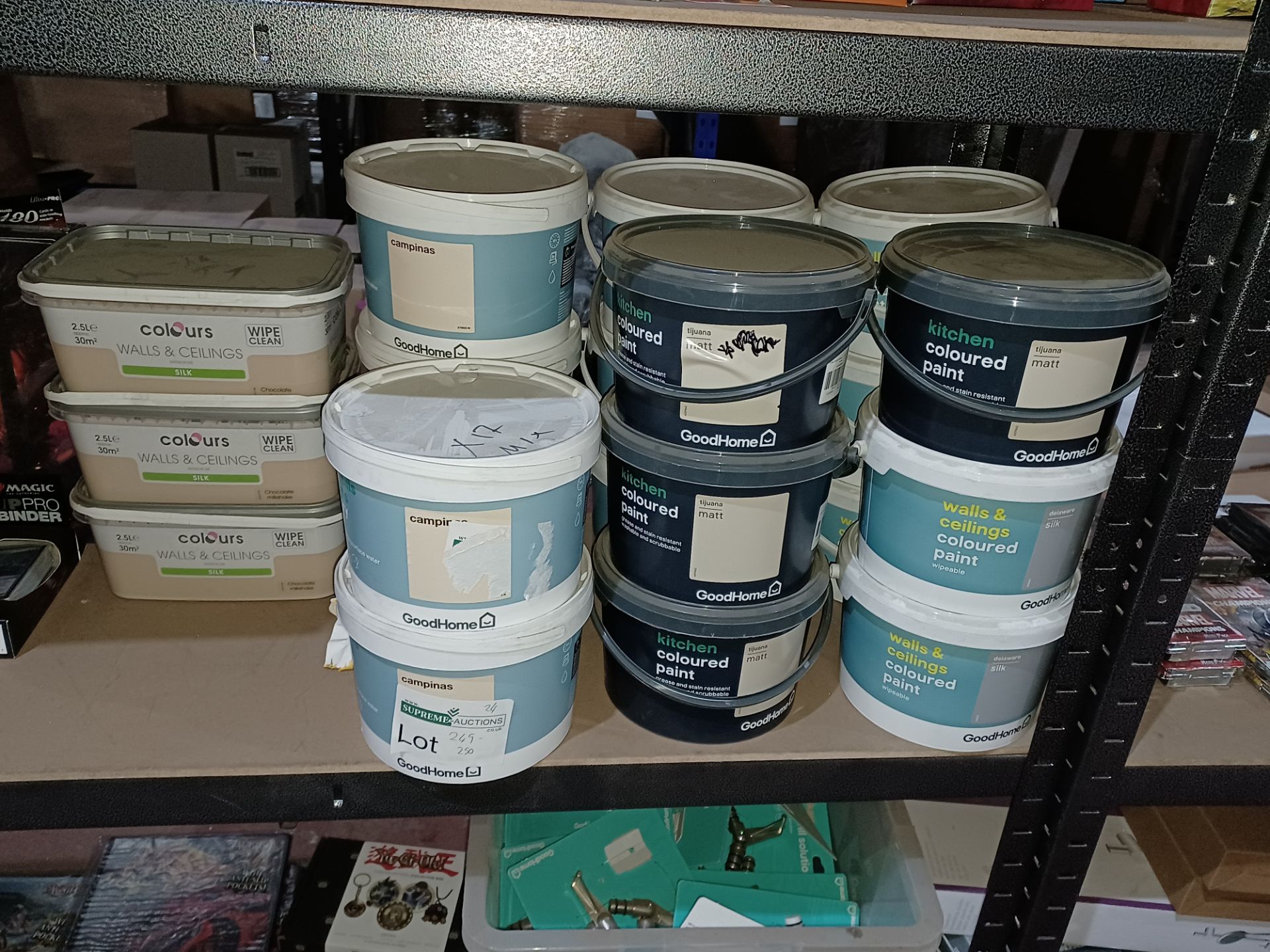 10 X MIXED PAINT ASSORTED LOT MAY INCLUDE COLOURS SILK WALL & CEILINGS GOODHOME MATT, GOODHOME