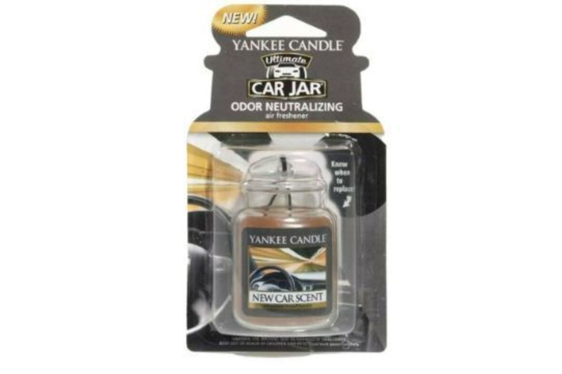 40 X BRAND NEW YANKEE CANDLE NEW CAR SCENT ULTIMATE CAR JAR AIR FRESHENERS R5