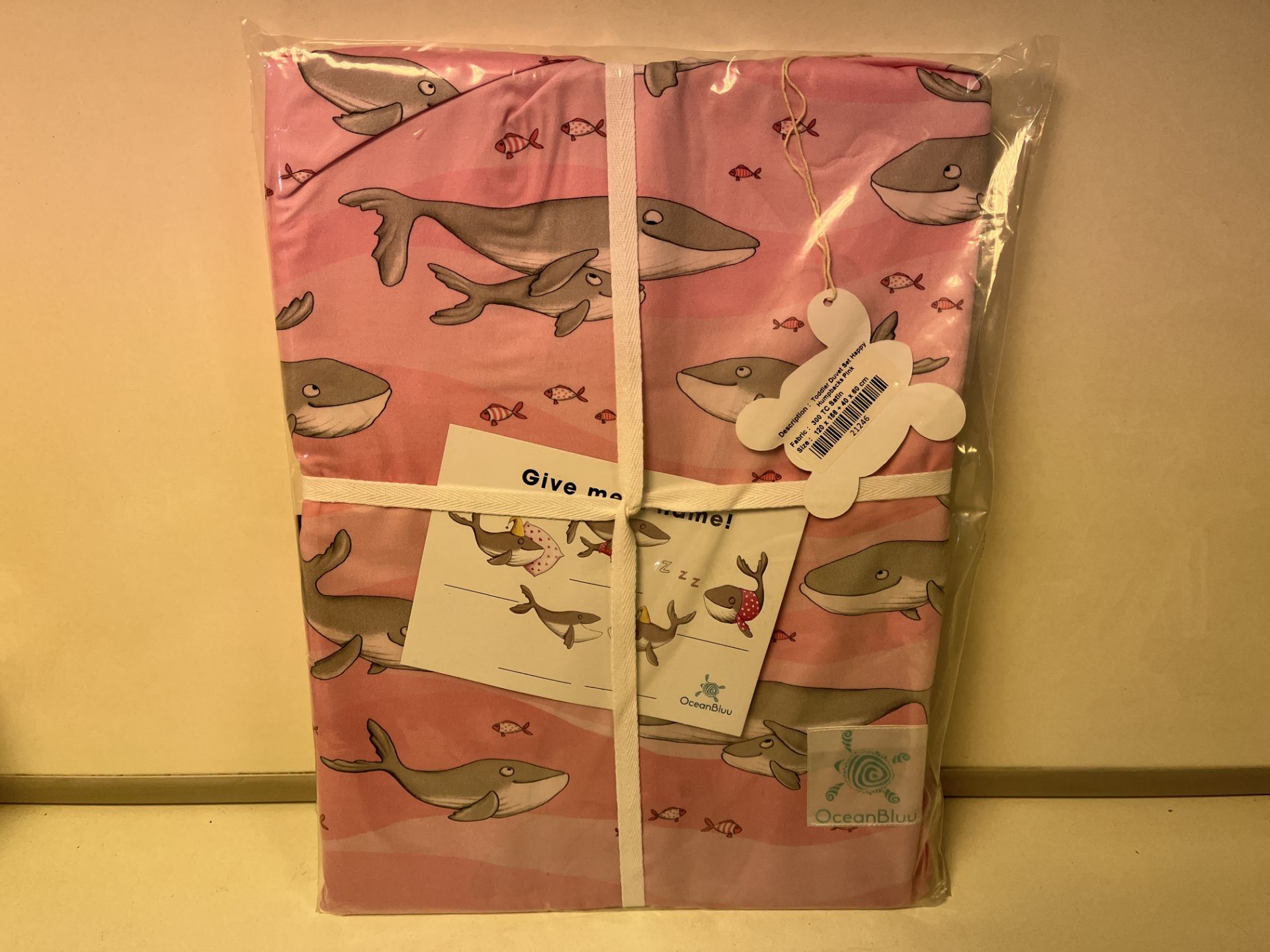 8 X BRAND NEW OCEANBLUU 100% ORAGNIC AND FAIRTRADE CERTIFIED HAPPY HUMPBACKS PINK SINGLE DUVET