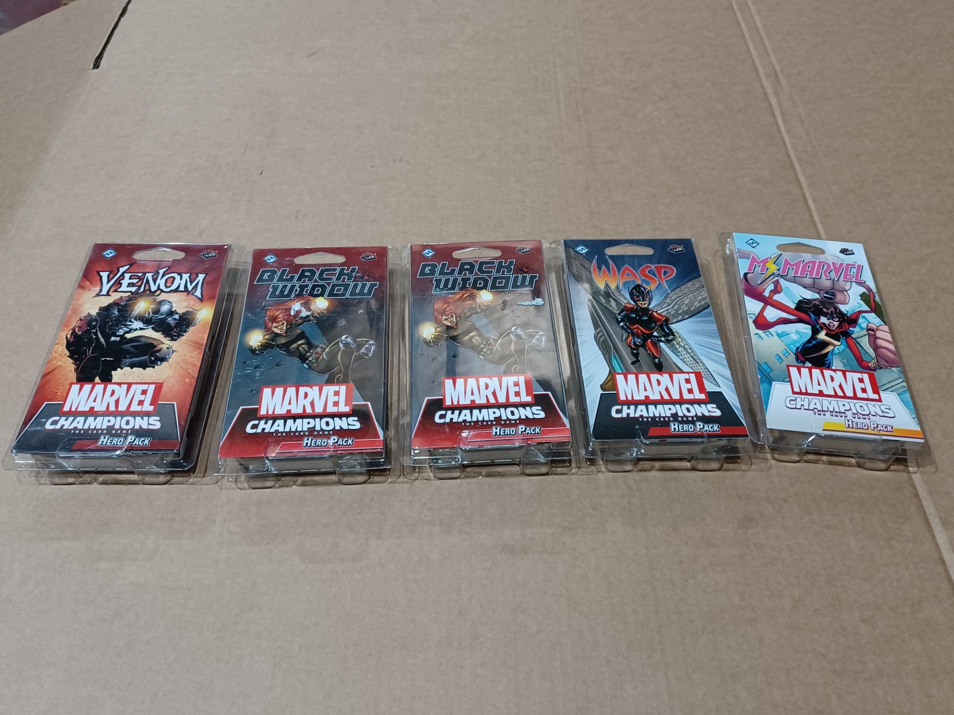 6 X MARVEL CHAMPIONS CARD GAME HERO PACK TO INCLUDE; BLACK WIDOW, WASP, BLACK WIDOW AND MORE RRP £
