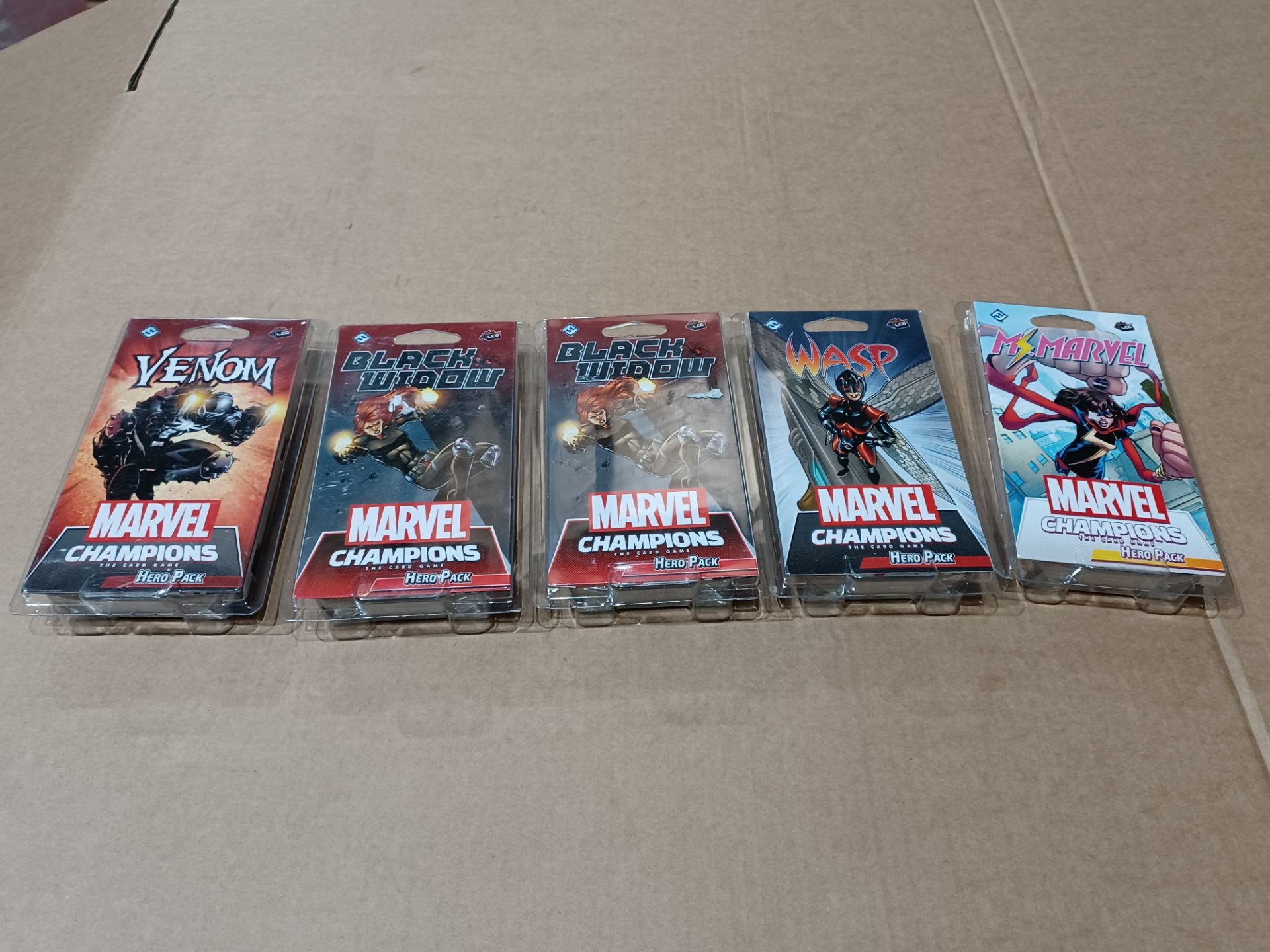 6 X MARVEL CHAMPIONS CARD GAME HERO PACK TO INCLUDE; BLACK WIDOW, WASP, BLACK WIDOW AND MORE RRP £