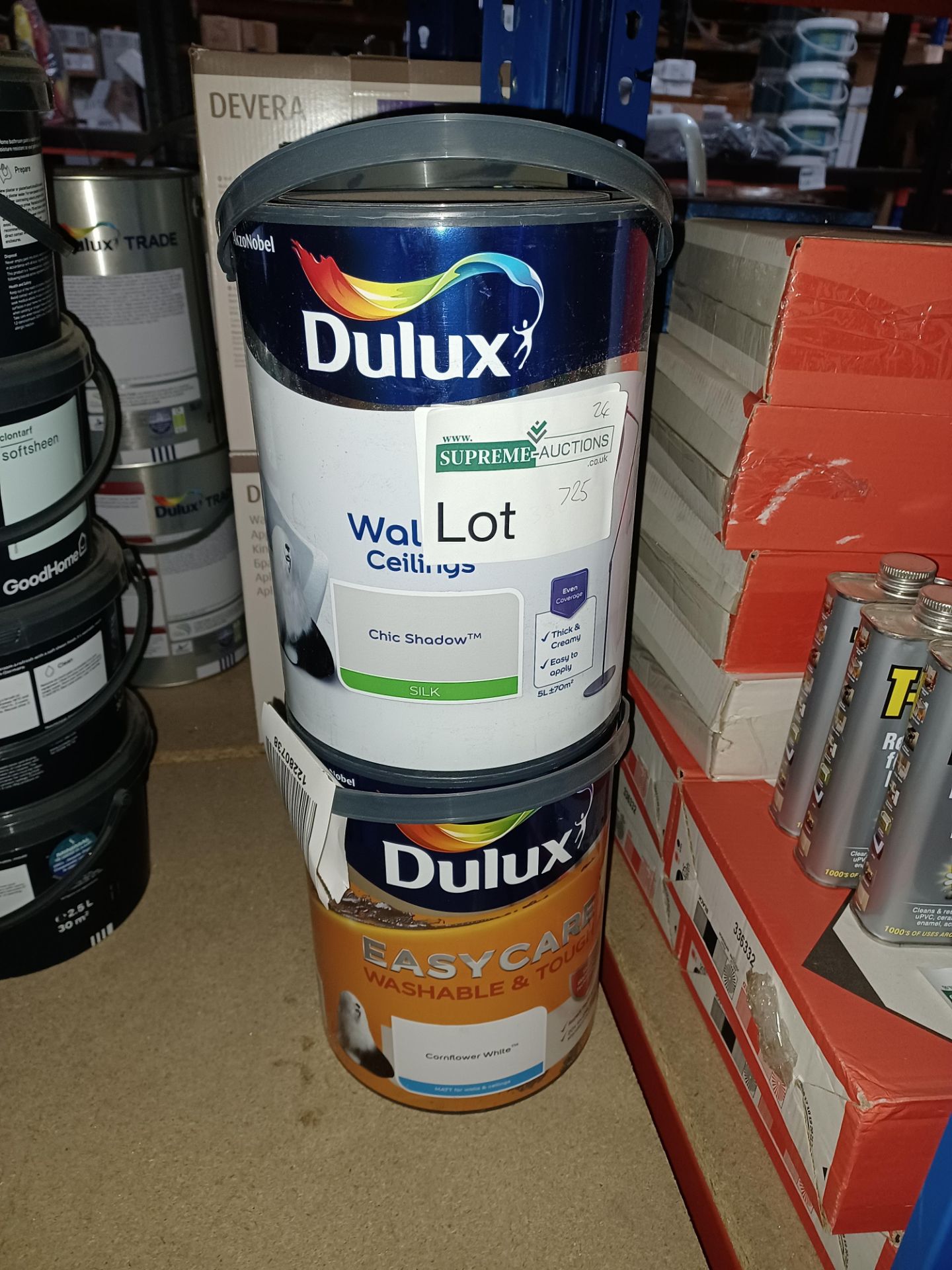 5 PIECE MIXED DULUX PAINT LOT 5L AND 2.5L PCK