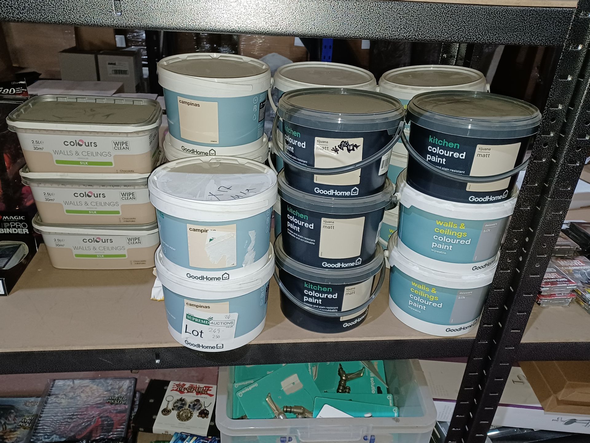 10 X MIXED PAINT ASSORTED LOT MAY INCLUDE COLOURS SILK WALL & CEILINGS GOODHOME MATT, GOODHOME