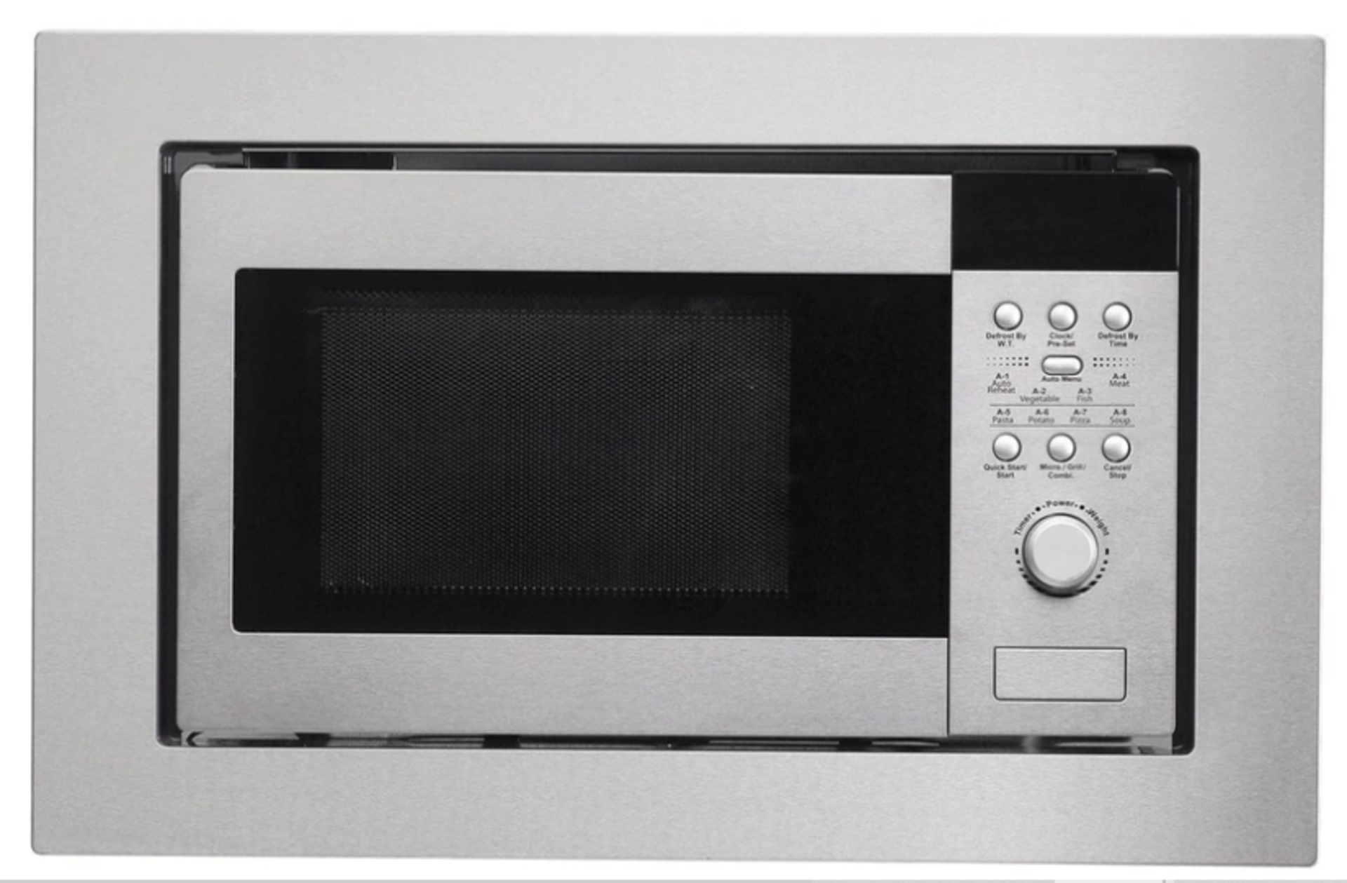 (AG33) New Prima LCTM201 Framed B/I Microwave - St/Steel. RRP £199.98. Power: 800 Watts, Dimensions: