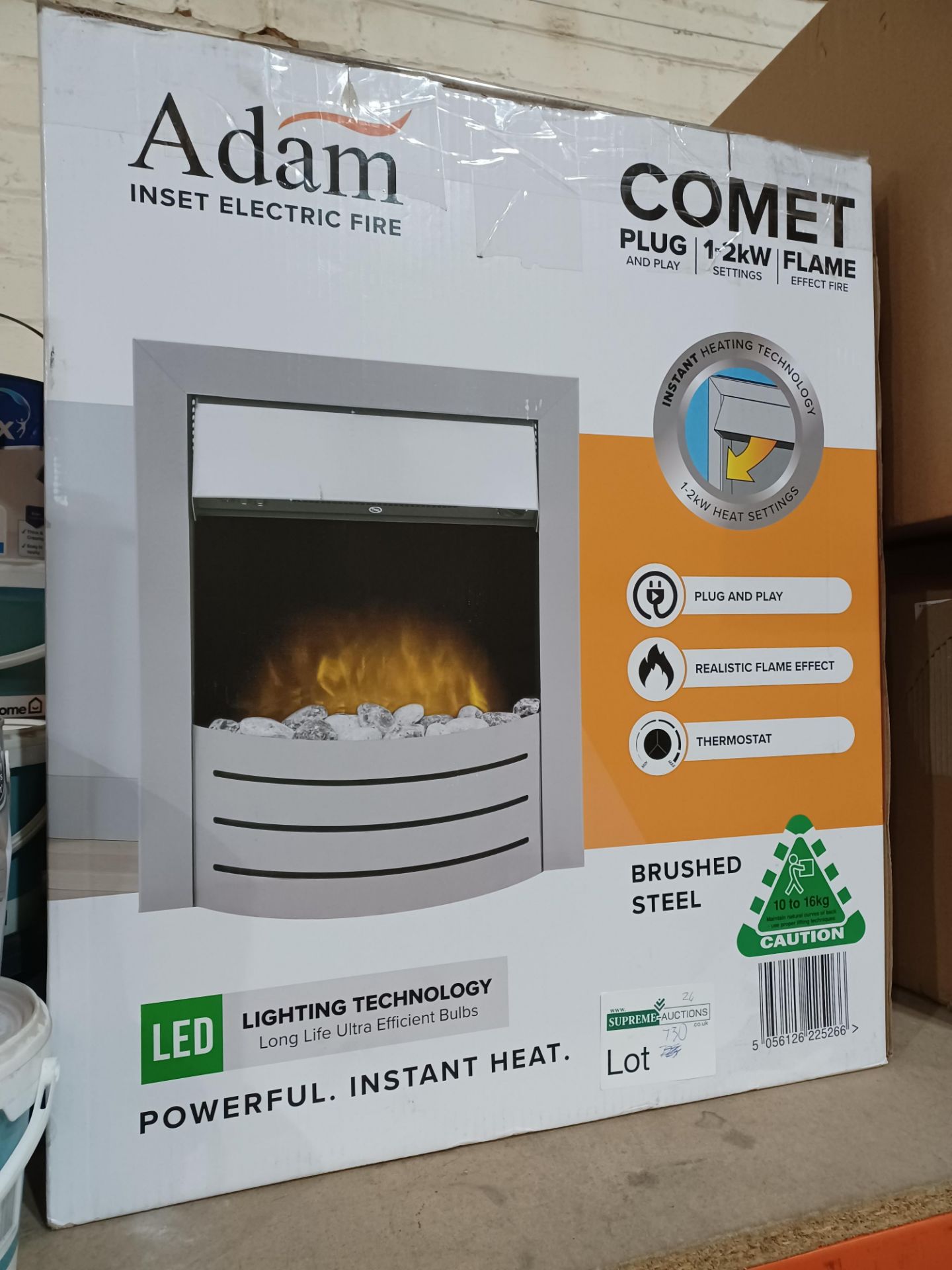 NEW ADAM COMET INSET ELECTRIC FIRE - PCK