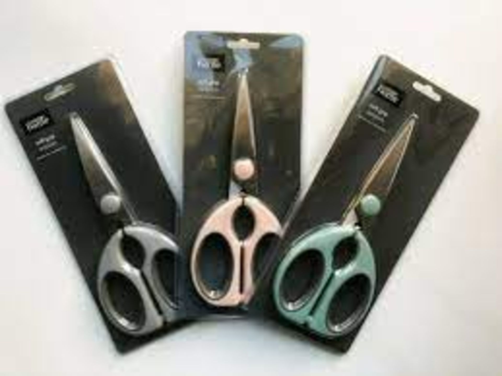 54 X GEORGE HOME SOFT GRIP SCISSORS IN ASSORTED COLOURS (ROW6MID)