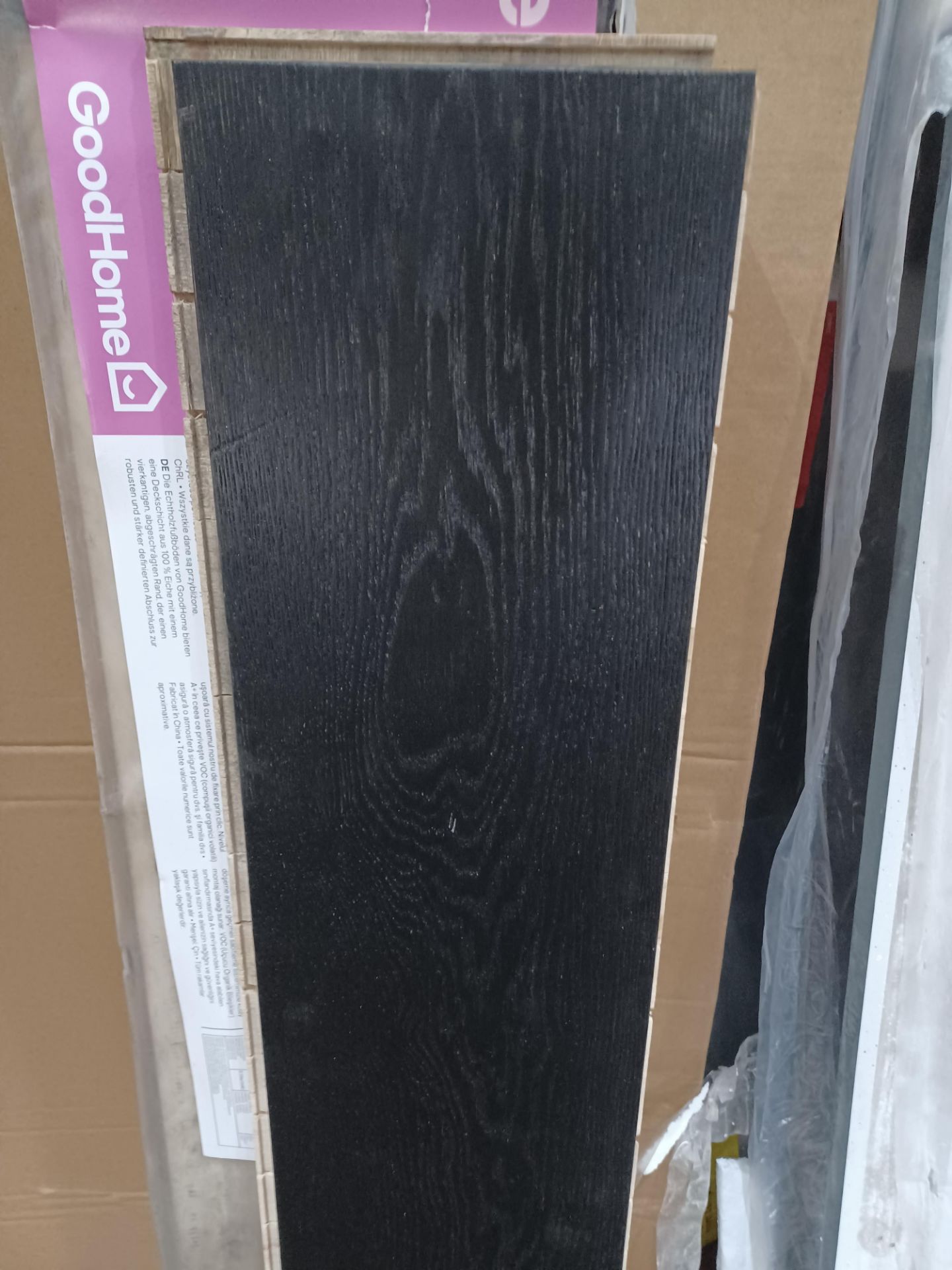 PALLET TO CONTAIN 10 X PACKS OF Opland Black Oak Real wood top layer flooring. Each pack contains