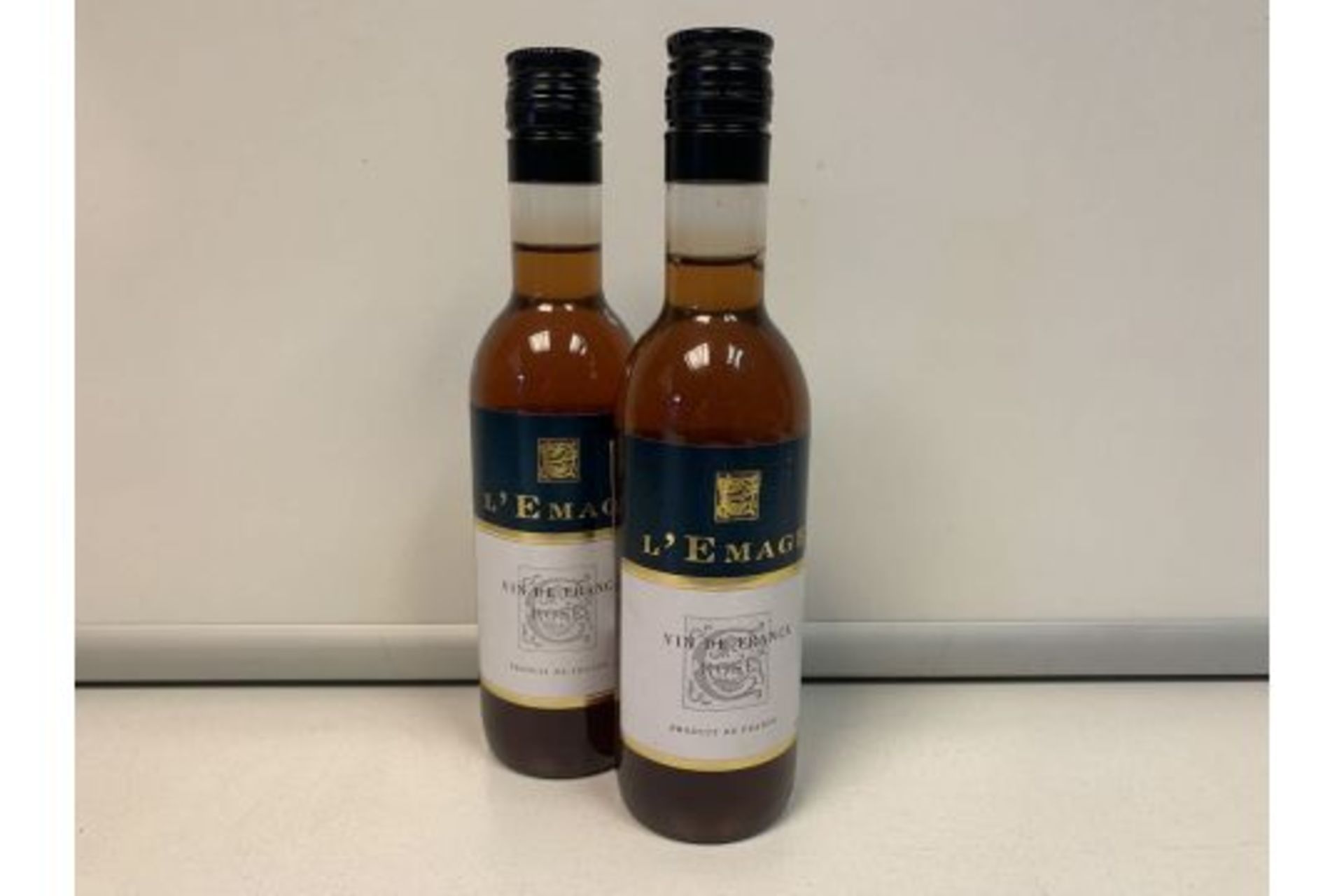 PALLET TO CONTAIN 240 X 187ML BOTTLES OF L'EMAGE VIN DE FRANCE ROSE WINE 11.5% VOLUME. NOTE 18+