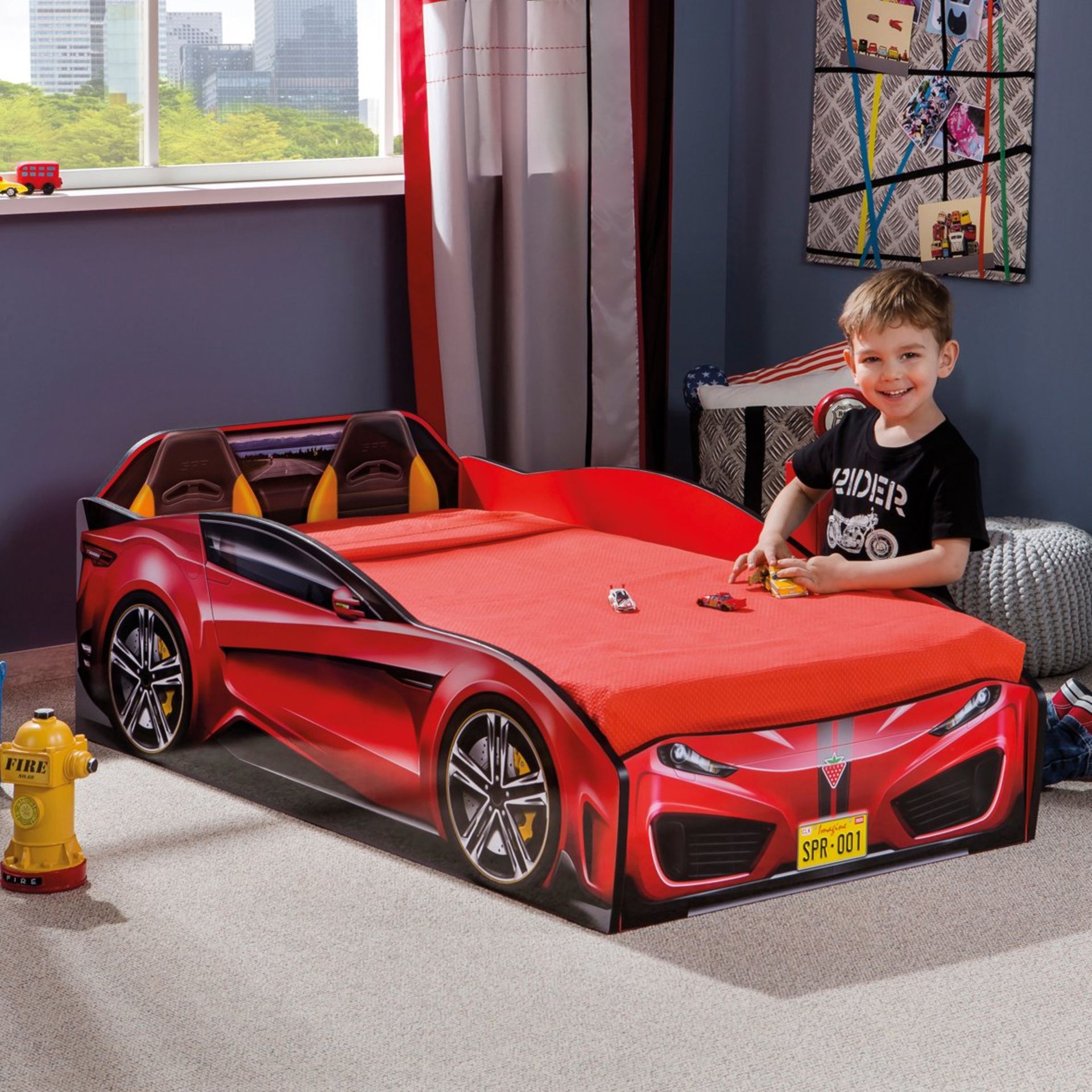 Zoomie Kids SPYDER Car Bed (70X131 Cm) RRP £227.99 (WAY1)