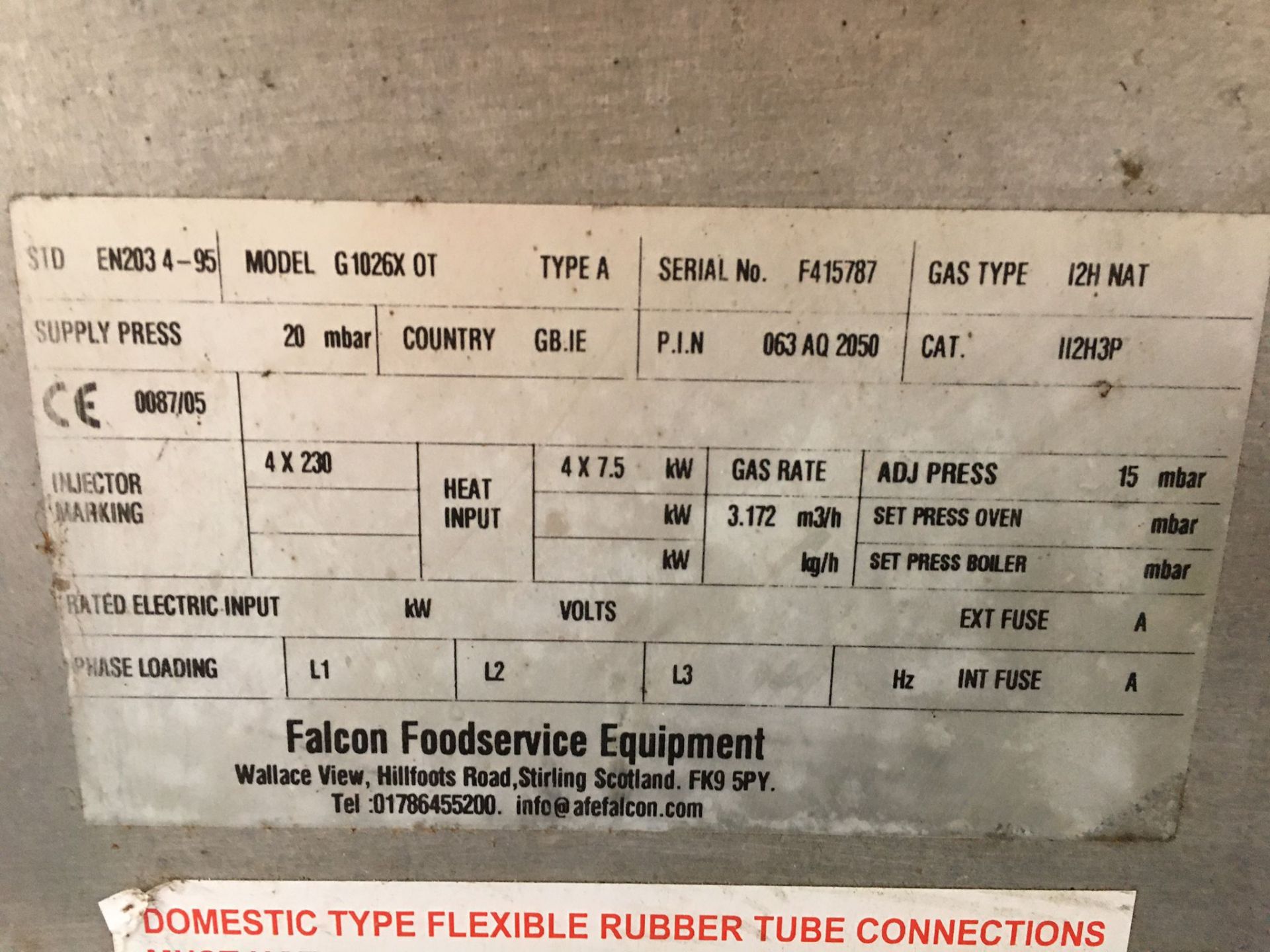 Falcon 4 burner model number G1026X - Image 2 of 8