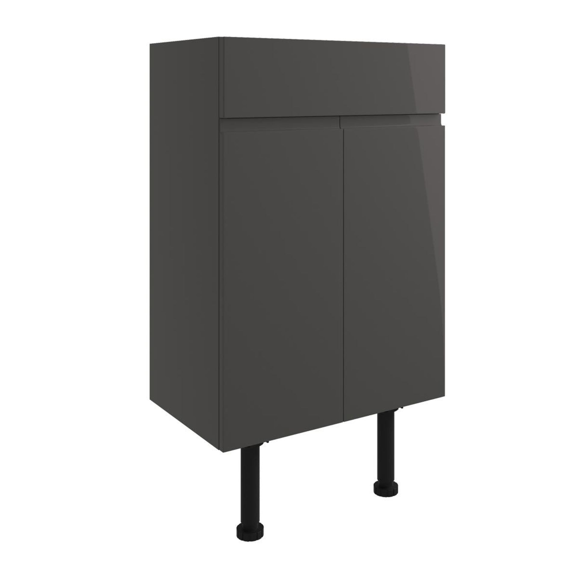 (SP41) New Valesso Onyx Grey Gloss Basin Unit 500mm. RRP £355.00 Valesso fitted furniture is