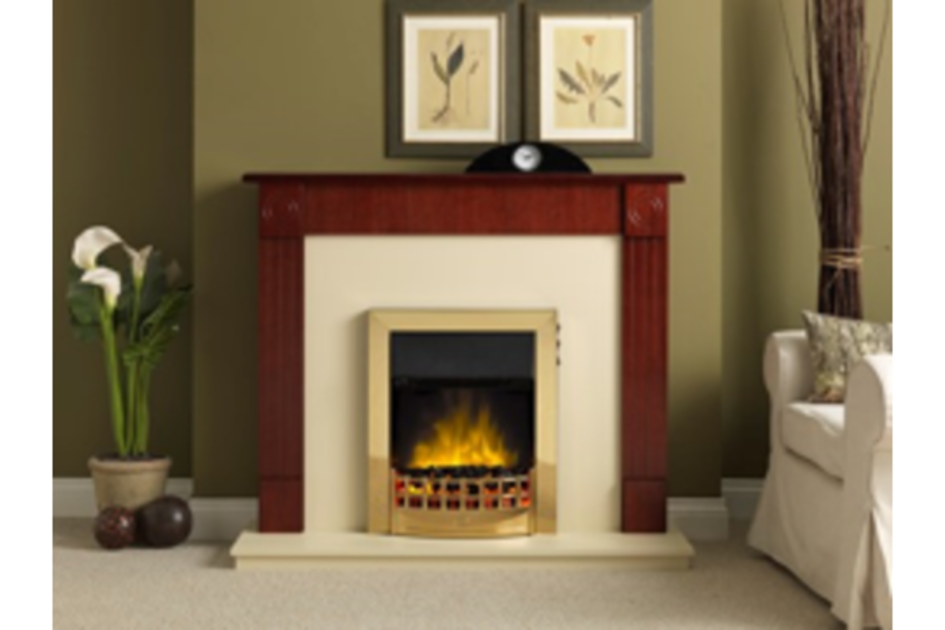 New - Robinson Willey Denham Super Eco Electric Fire Suite. RRP £549.99. Denham Electric Fire