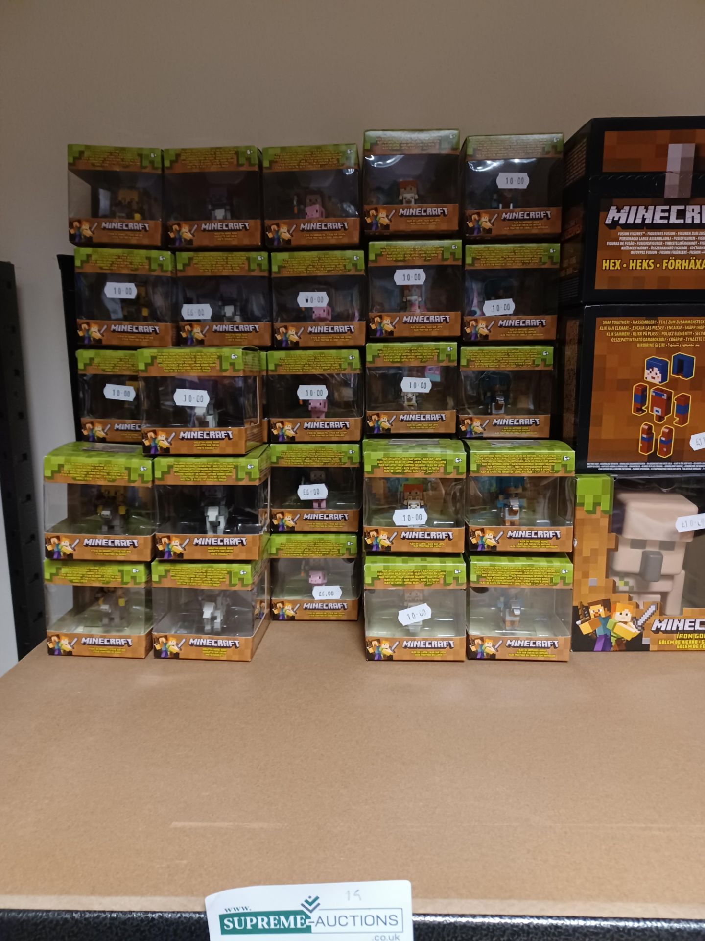 8 X MIXED MINECRAFT COLLECTIBLE FIGURES TO INCLUDE; ALEX ON LLAMA, STEVE ON DONKEY AND MUCH MORE