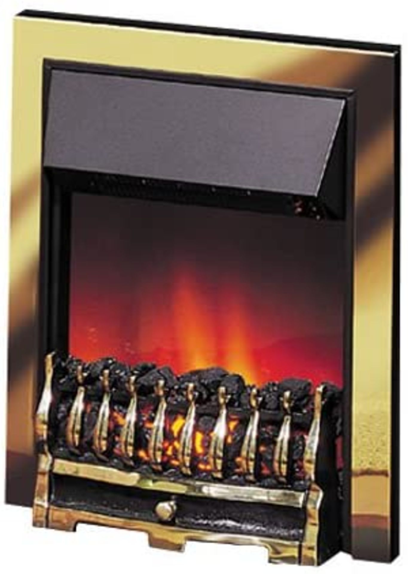 1 X BRAND NEW BOXED Dimplex Wynford Brass Optiflame Inset Electric Fire RRP £370.00. The perfect