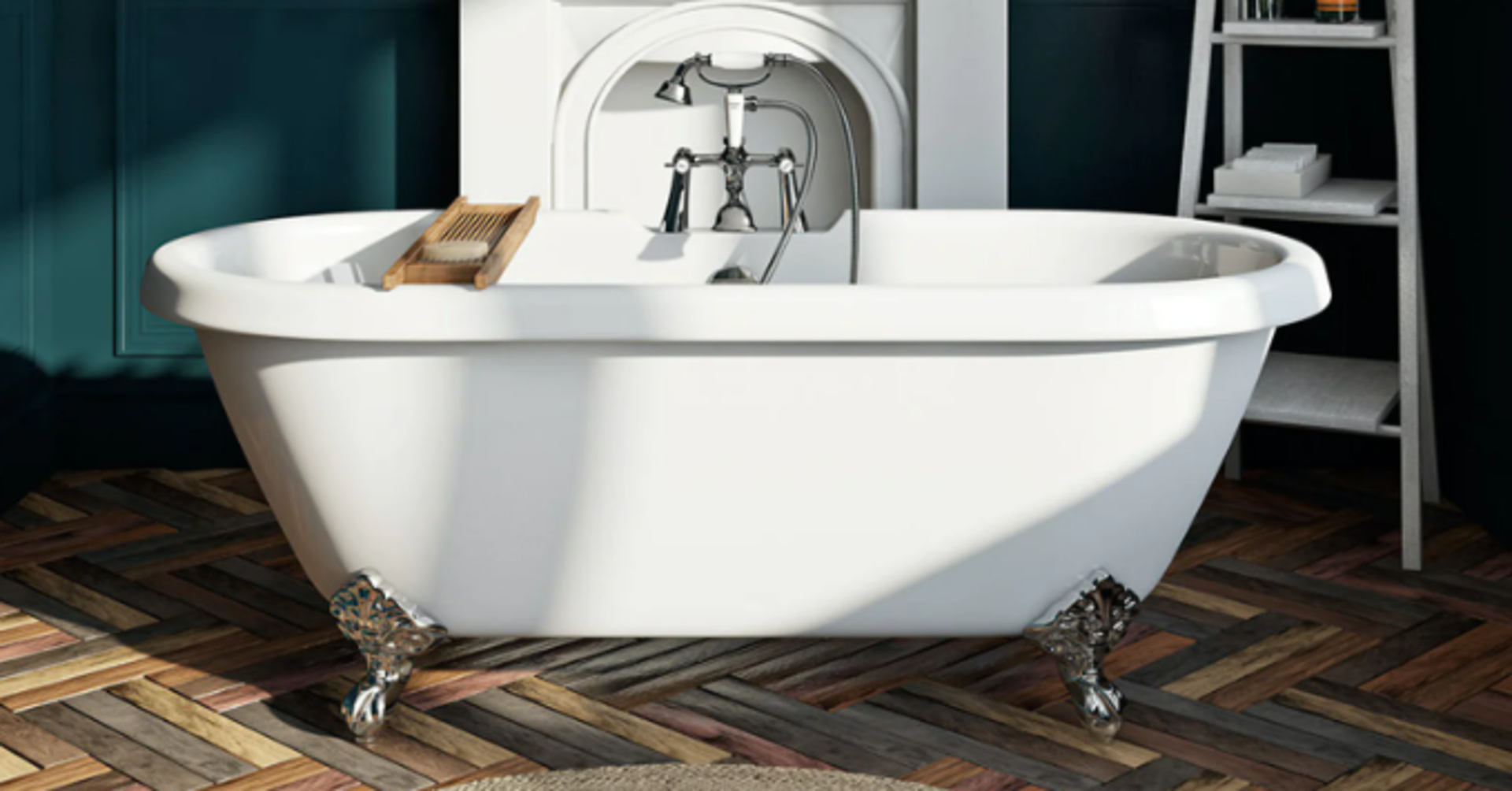 (13a) Traditional Double ended roll top bath 1700 x 700 RRP £795.00