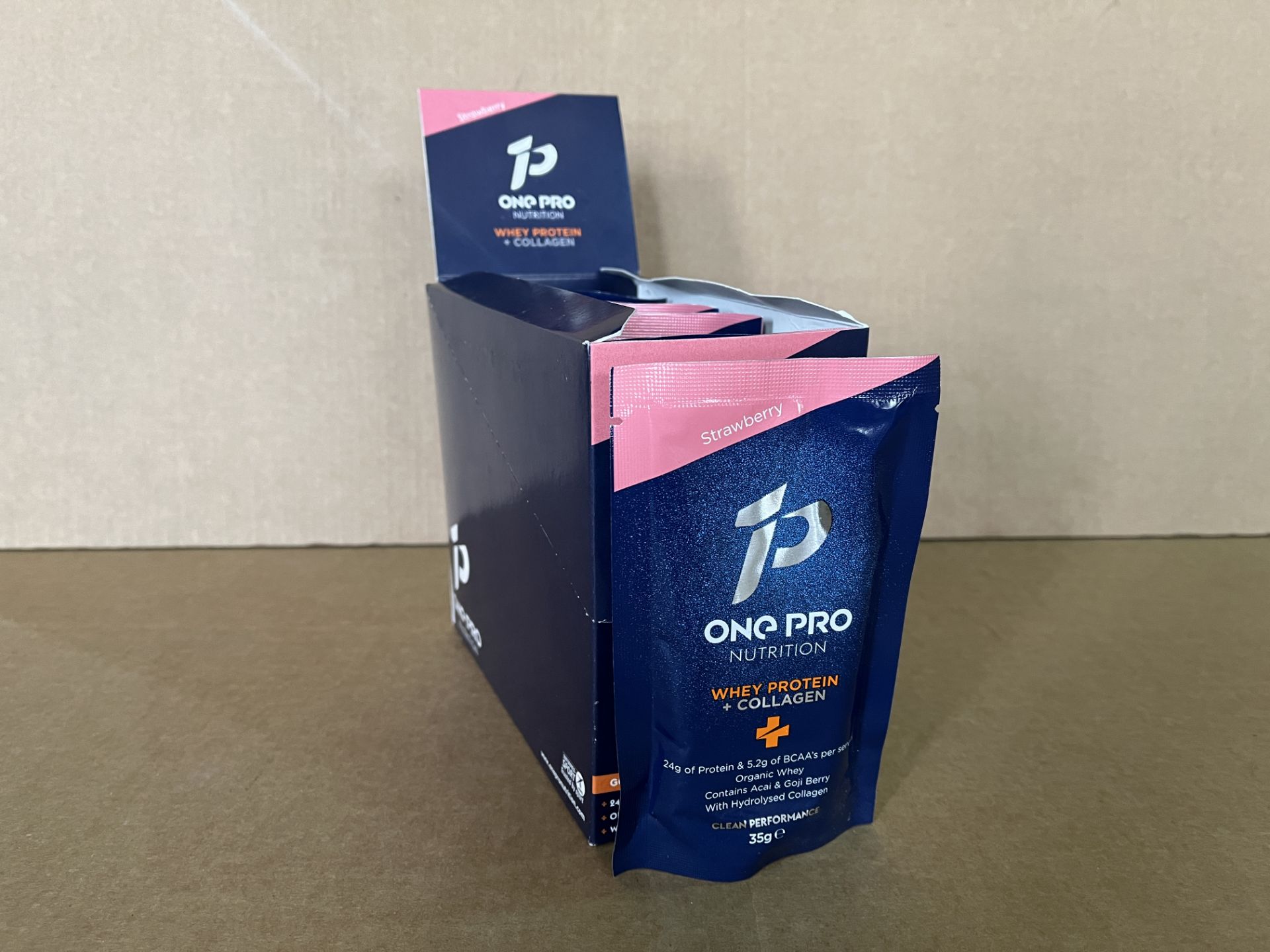 200 X BRAND ENW ONE PRO NUTRITION 35G WHEY PROTEIN AND COLLAGEN STRAWBERRY PROTEIN DRINKS EXP FEB