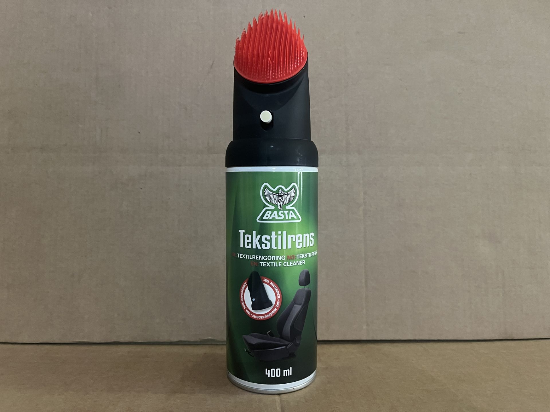 48 X BRAND NEW BASTA 400ML UPHOLSTERY CLEANER WITH BRUSH HEAD R13