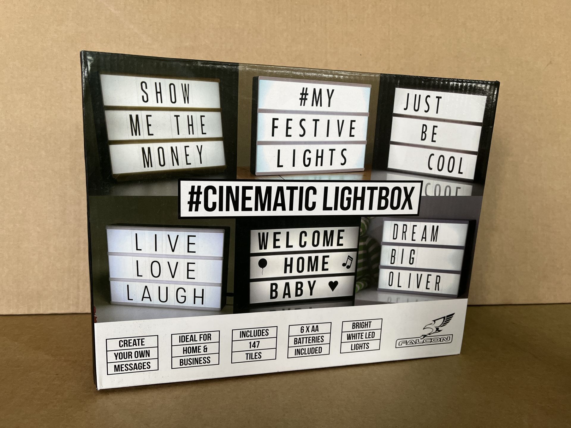 10 X BRAND NEW CINEMATIC LIGHTBOXES WITH 147 TILES R15