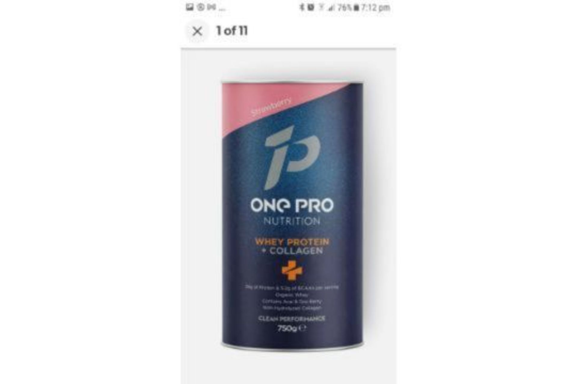 40 X BRAND NEW ONE NUTRITION 750G WHEY PROTEIN AND COLLAGEN BEST BEFORE MARCH 2022 (FLAVOURS MAY