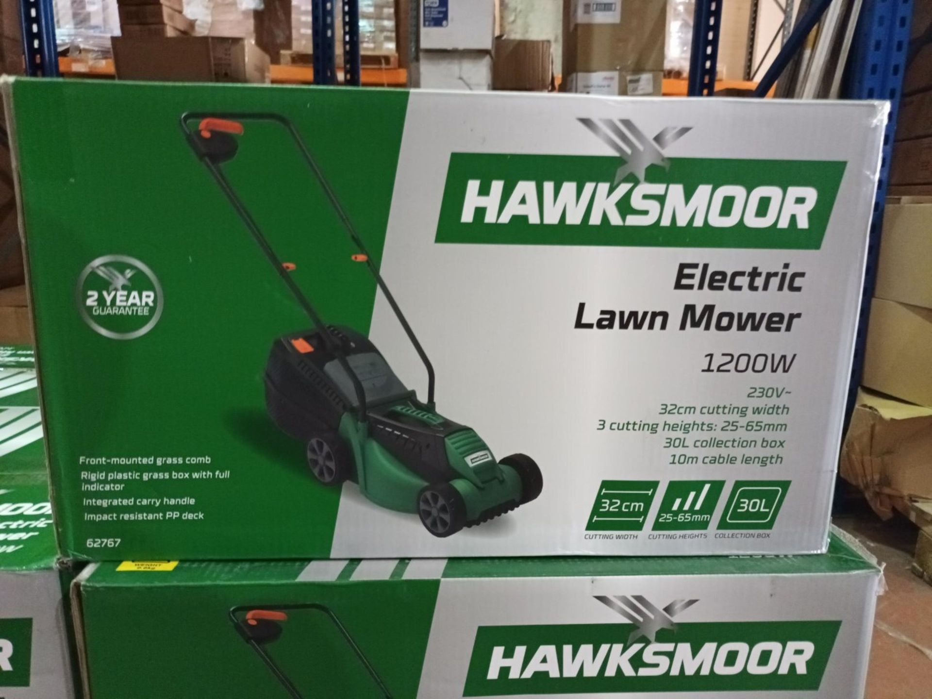 Hawksmoor 1200W 32cm Electric Lawnmower 230V. Take the hassle out of cutting your grass with this