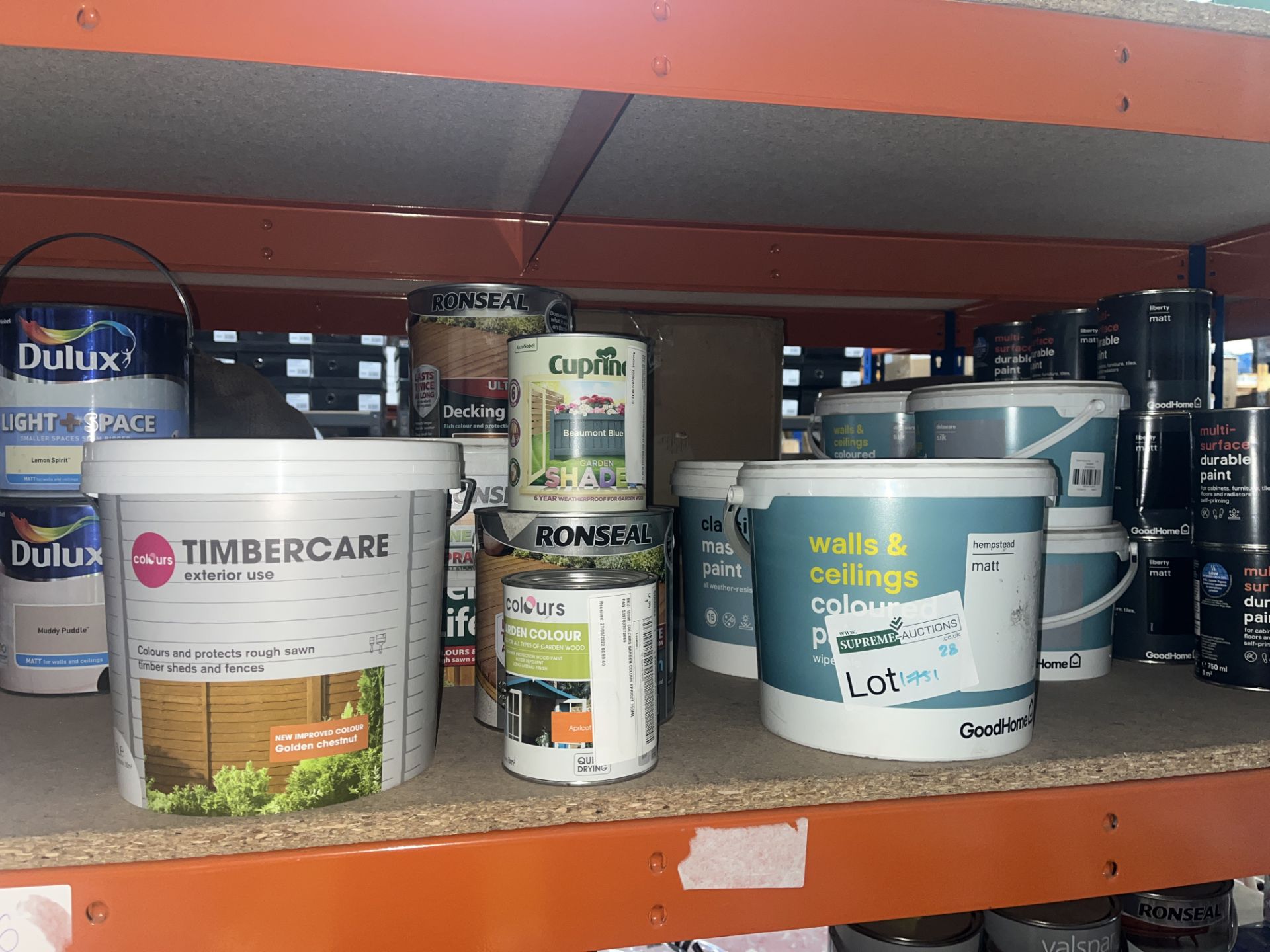 12 PIECE MIXED PAINT LOT INCLUDING RONSEAL, GOODHOME ETC PCK