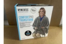 6 X BRAND NEW HOMEDICS COMFORT PRO TRANSFORM CONVERTIBLE THROWS WITH HEAT AND VIBRATION R15