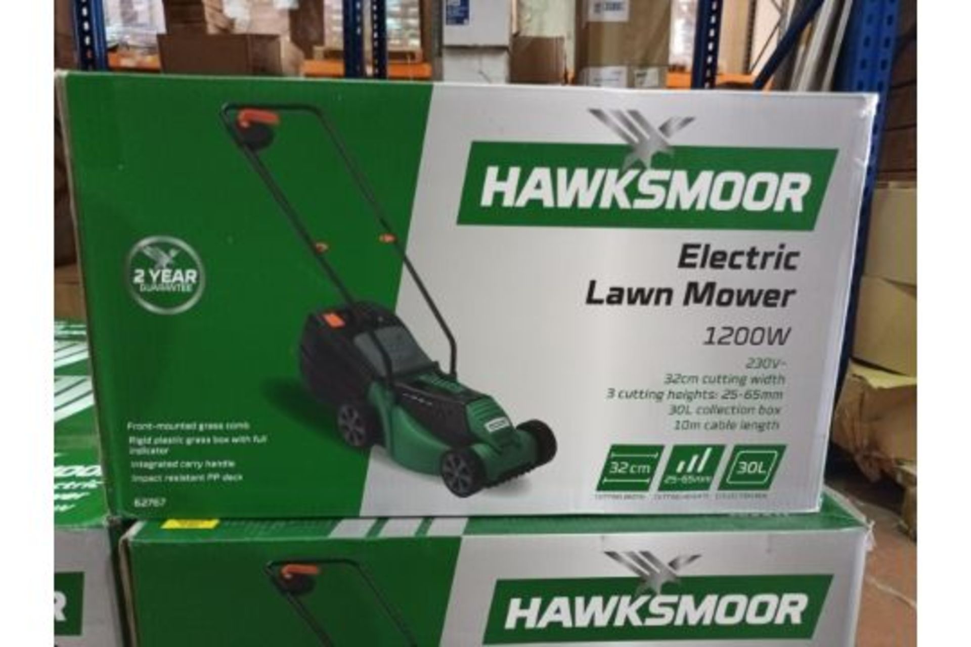 Hawksmoor 1200W 32cm Electric Lawnmower 230V. Take the hassle out of cutting your grass with this